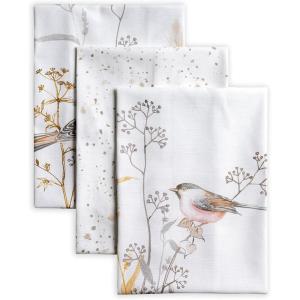 imageMaison d Hermine Kitchen Towels Set of 3 100 Cotton 20quot x 275quot Reusable Cloth Tea Dish Towels Absorbent with Hanging Loop for Kitchen Dining Thanksgiving Decorations Noel23  Meadow Florals  Beige