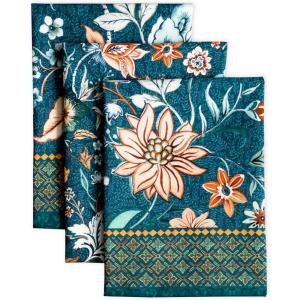 imageMaison d Hermine Kitchen Towels Set of 3 100 Cotton 20quot x 275quot Reusable Cloth Tea Dish Towels Absorbent with Hanging Loop for Kitchen Dining Thanksgiving Decorations Noel31  Luxury Loft  Dark Teal