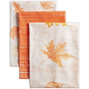 imageMaison d Hermine Kitchen Towels Set of 3 100 Cotton 20quot x 275quot Reusable Cloth Tea Dish Towels Absorbent with Hanging Loop for Kitchen Dining Thanksgiving Decorations Holy Jouy  Brown17  Colors of Autumn