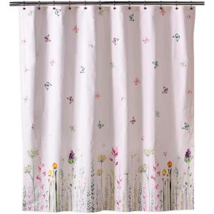 imageMaison d Hermine Shower Curtain 100 Cotton One Panel 70quotx72quot Washable Fabric Shower Curtains for Bathroom Easy Hanging with 12 Button Holes  Home Farmhouse Hotel Spa Luxury Loft  Peach02  Botanical Fresh