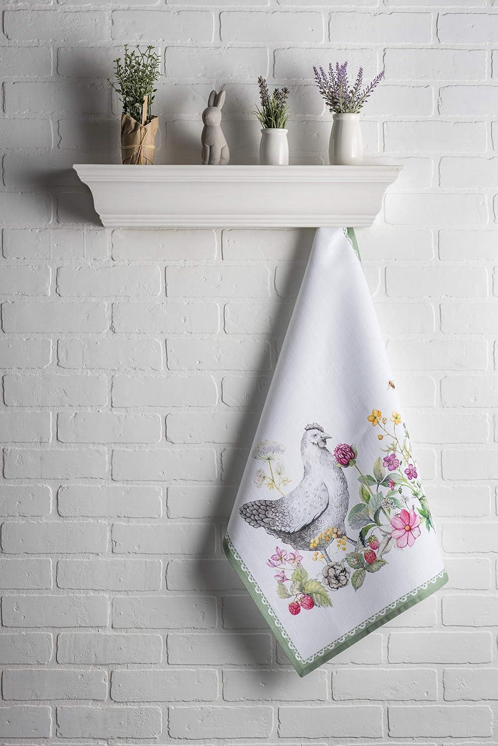 imageMaison d Hermine Kitchen Towels Set of 3 100 Cotton 20quot x 275quot Reusable Cloth Tea Dish Towels Absorbent with Hanging Loop for Kitchen Dining Thanksgiving Christmas Decorations Recolte05  Printemps