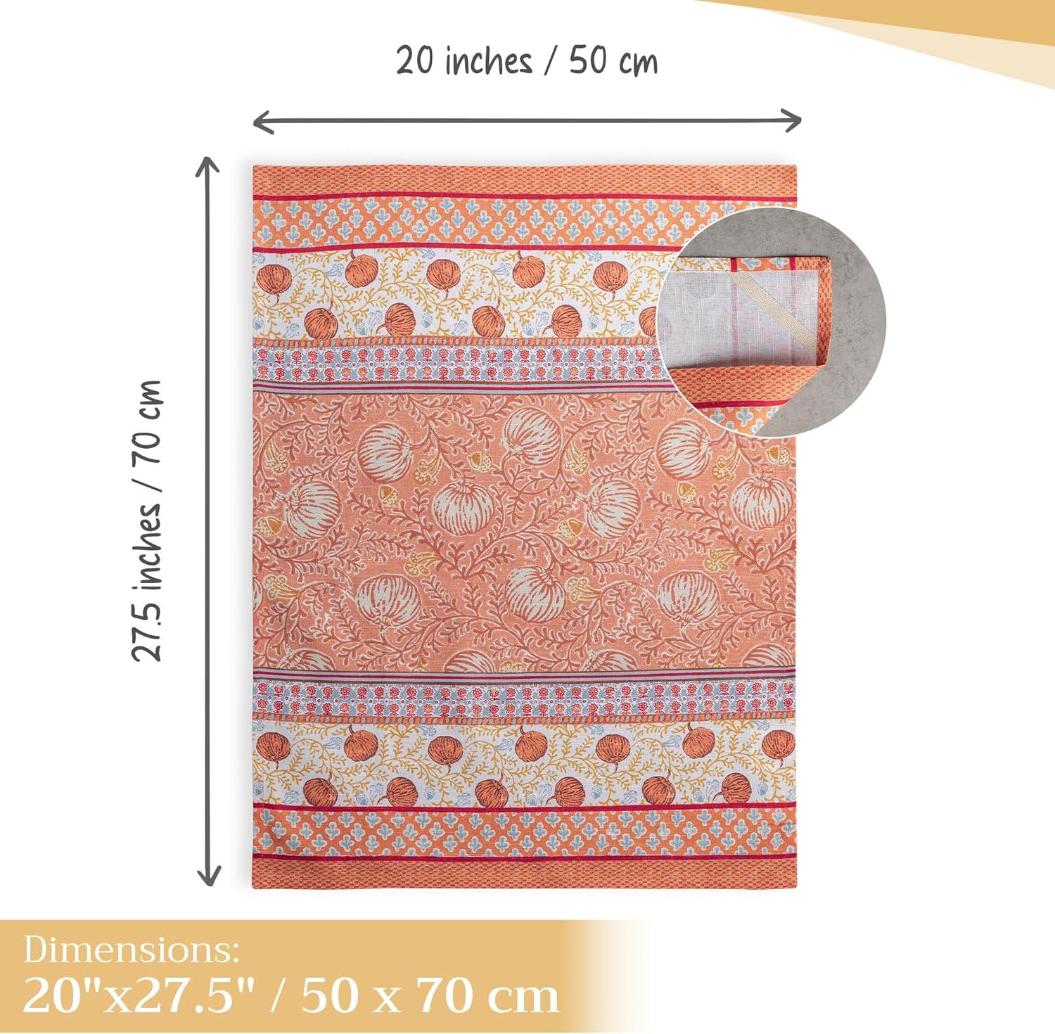 imageMaison d Hermine Kitchen Towels Set of 3 100 Cotton 20quot x 275quot Reusable Cloth Tea Dish Towels Absorbent with Hanging Loop for Kitchen Dining Thanksgiving Christmas Decorations Nila11  Harvest Festival