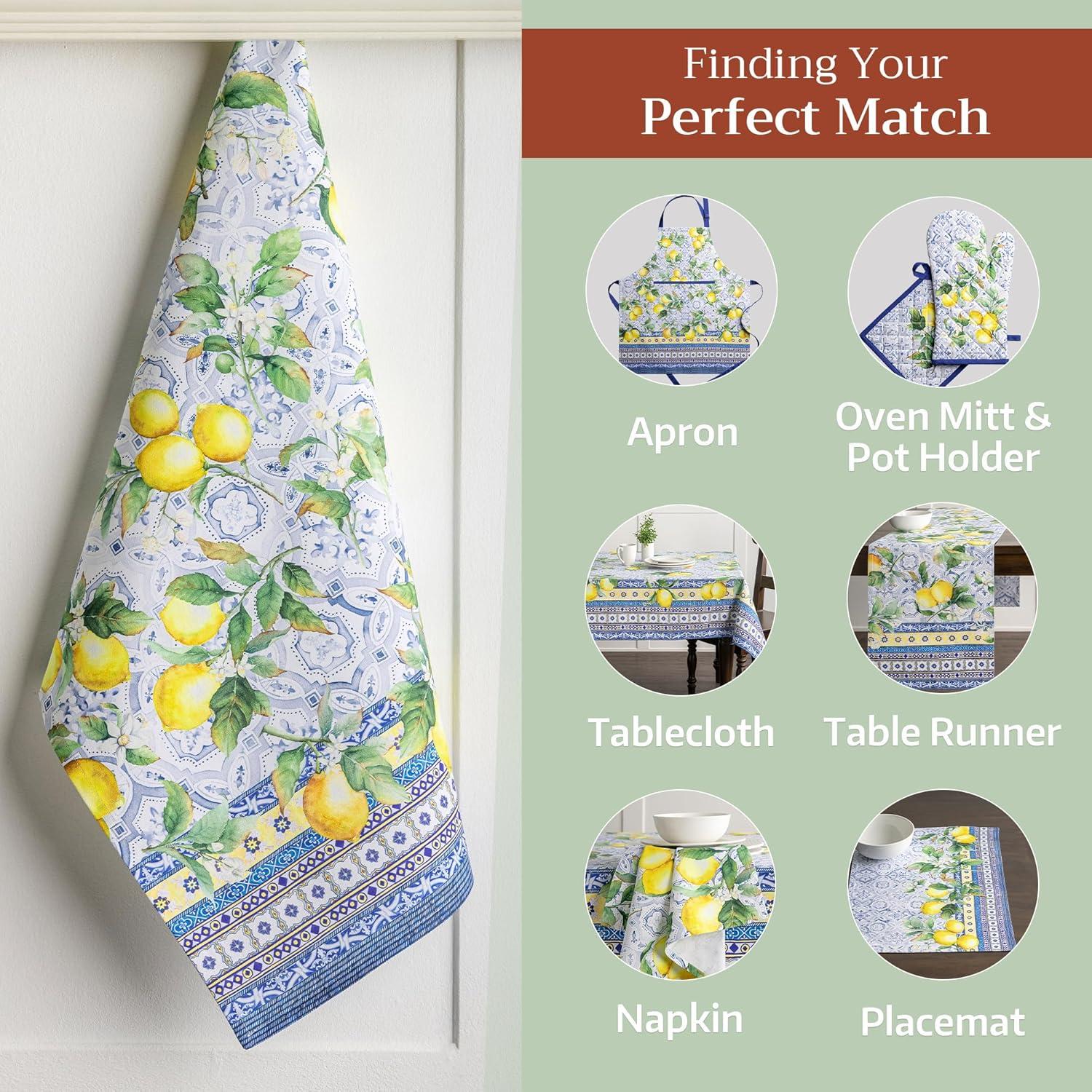 imageMaison d Hermine Kitchen Towels Set of 3 100 Cotton 20quot x 275quot Reusable Cloth Tea Dish Towels Absorbent with Hanging Loop for Kitchen Dining Thanksgiving Christmas Decorations Recolte22  Citrus