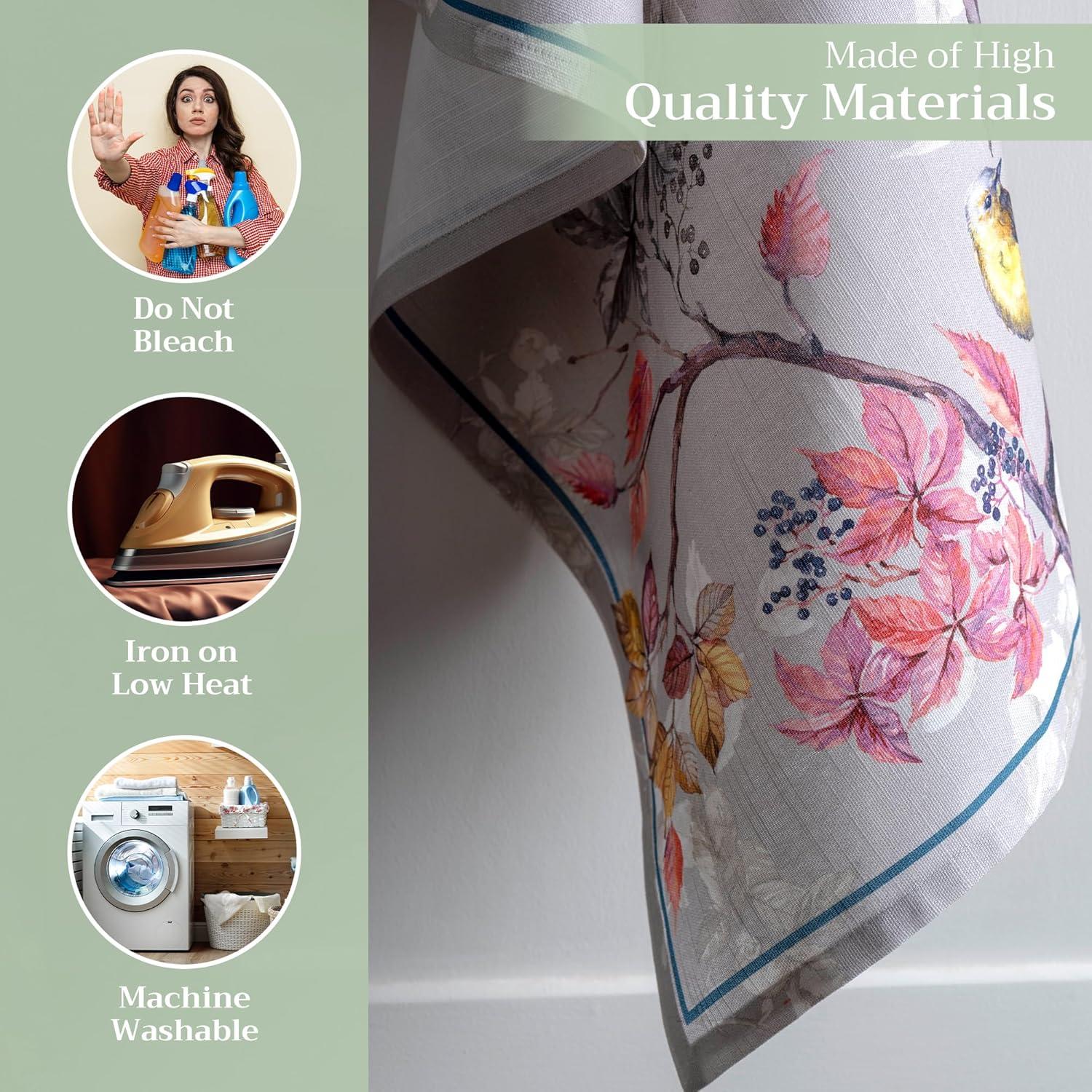 imageMaison d Hermine Kitchen Towels Set of 3 100 Cotton 20quot x 275quot Reusable Cloth Tea Dish Towels Absorbent with Hanging Loop for Kitchen Dining Thanksgiving Christmas Decorations Nila10  Equinoxe  Grey