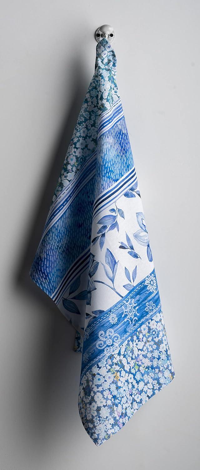 imageMaison d Hermine Kitchen Towels Set of 3 100 Cotton 20quot x 275quot Reusable Cloth Tea Dish Towels Absorbent with Hanging Loop for Kitchen Dining Thanksgiving Christmas Decorations Recolte01  Summer Blues