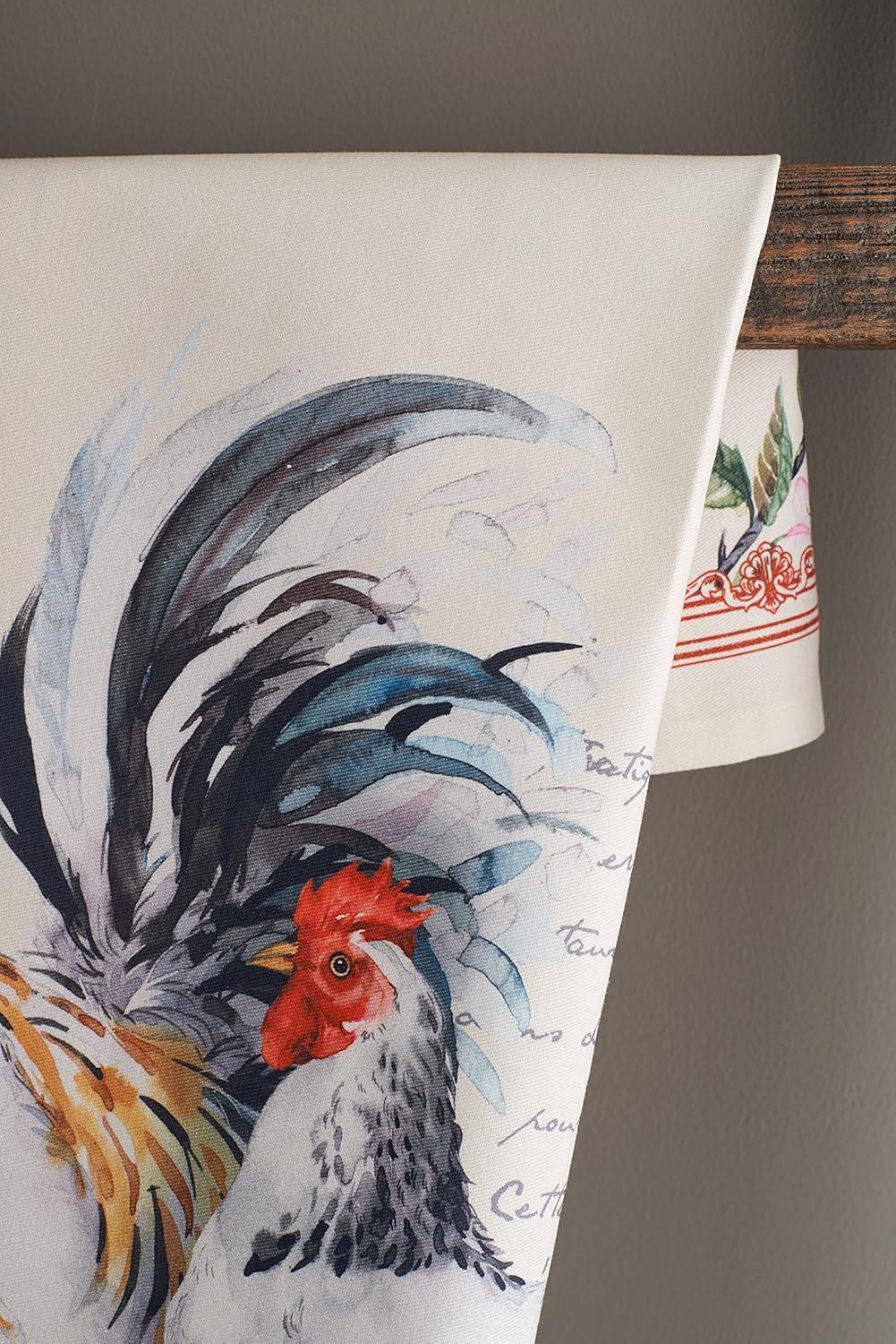 imageMaison d Hermine Kitchen Towels Set of 3 100 Cotton 20quot x 275quot Reusable Cloth Tea Dish Towels Absorbent with Hanging Loop for Kitchen Dining Thanksgiving Christmas Decorations Nila06  Campagne  Basse Cour