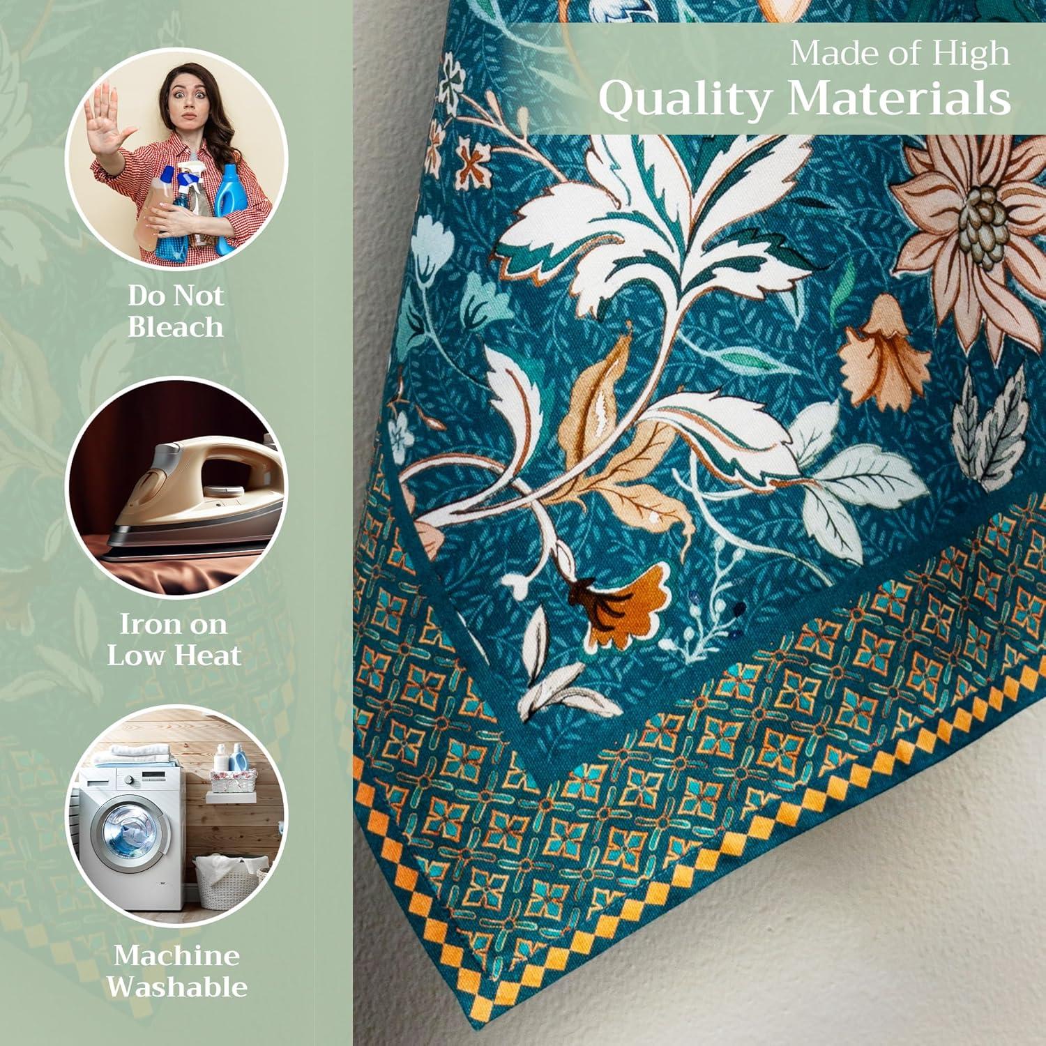 imageMaison d Hermine Kitchen Towels Set of 3 100 Cotton 20quot x 275quot Reusable Cloth Tea Dish Towels Absorbent with Hanging Loop for Kitchen Dining Thanksgiving Christmas Decorations Recolte31  Luxury Loft  Dark Teal