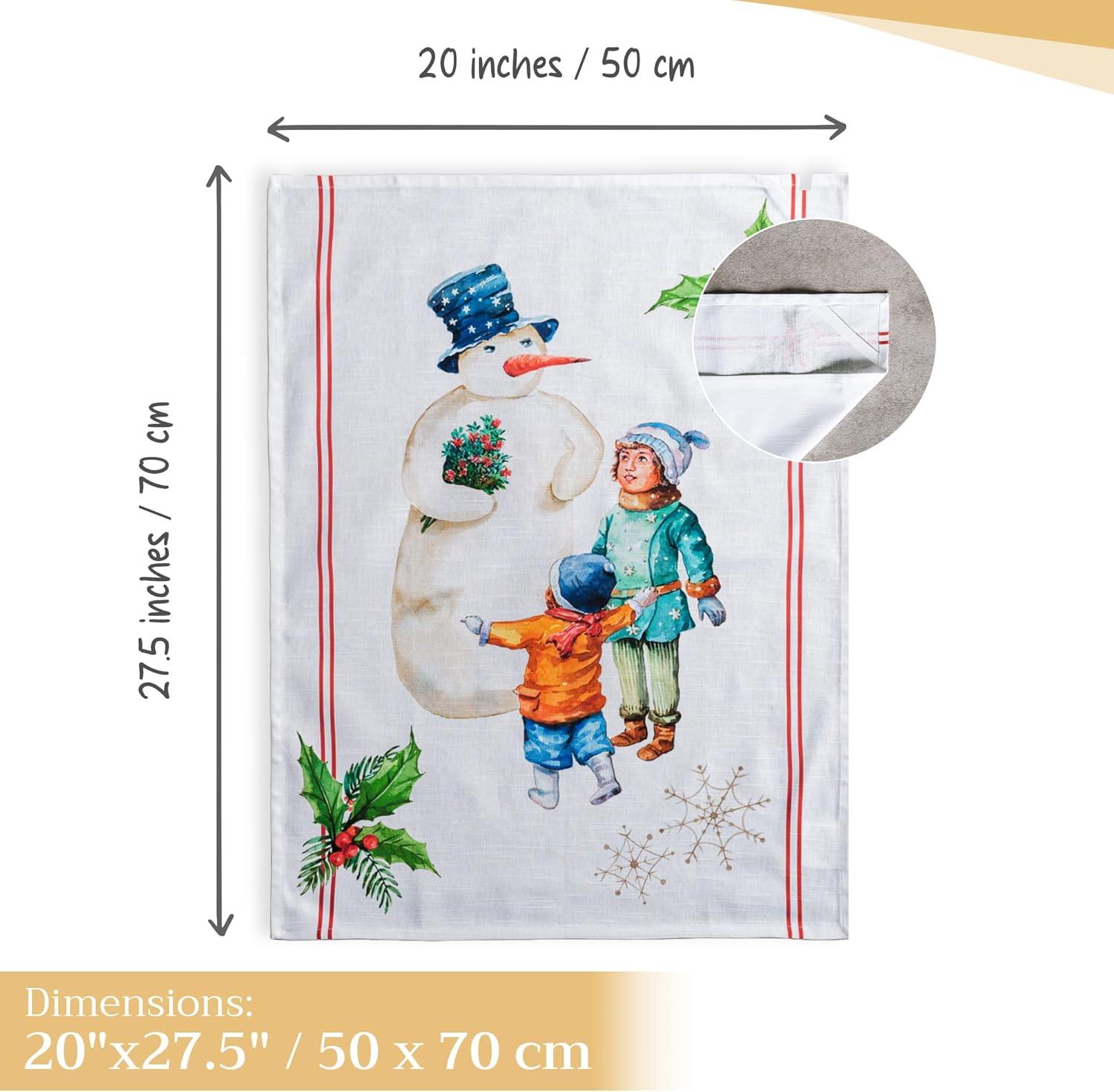 imageMaison d Hermine Kitchen Towels Set of 3 100 Cotton 20quot x 275quot Reusable Cloth Tea Dish Towels Absorbent with Hanging Loop for Kitchen Dining Thanksgiving Christmas Decorations Recolte09  Chromo