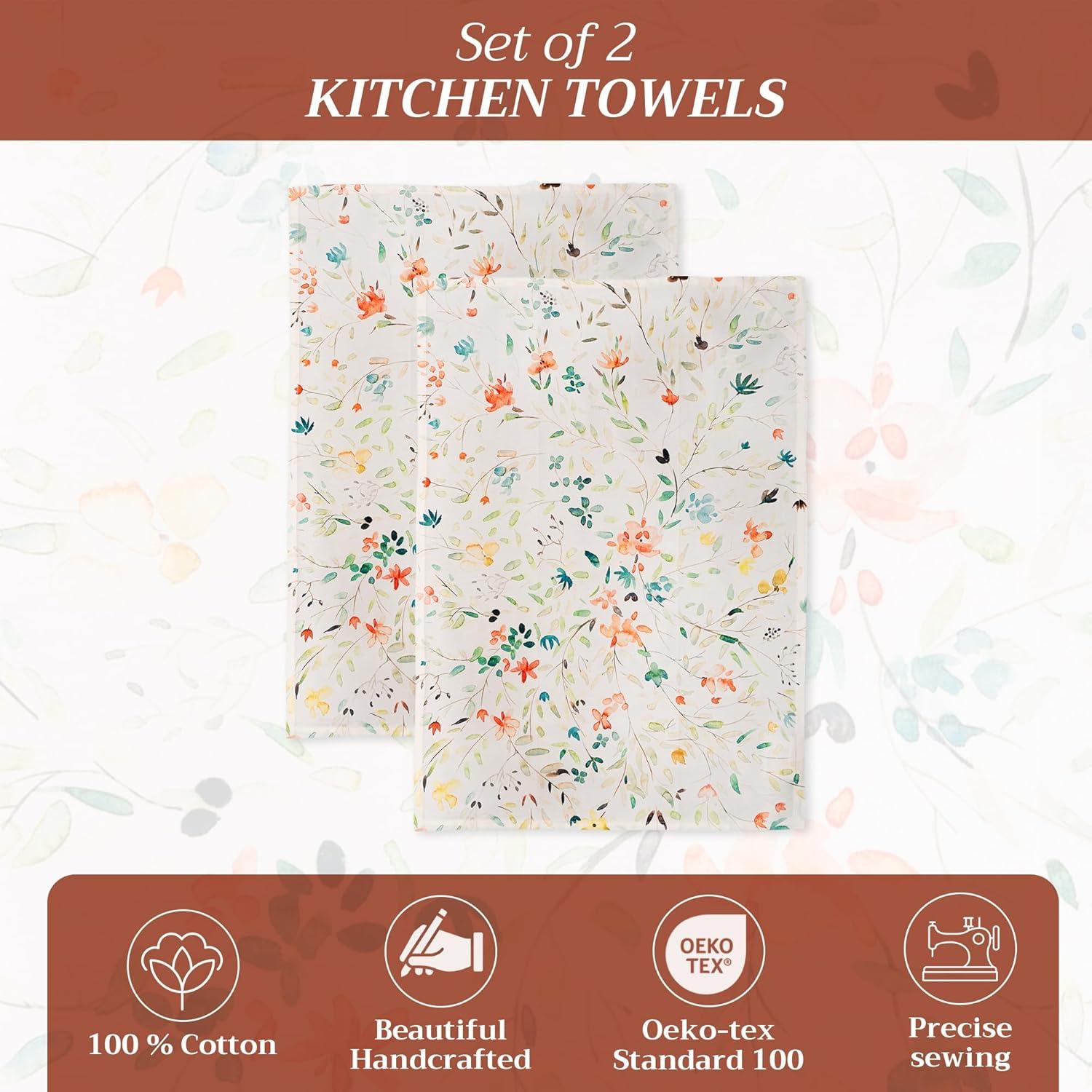 imageMaison d Hermine Kitchen Towels Set of 3 100 Cotton 20quot x 275quot Reusable Cloth Tea Dish Towels Absorbent with Hanging Loop for Kitchen Dining Thanksgiving Christmas Decorations Nila10  Colmar