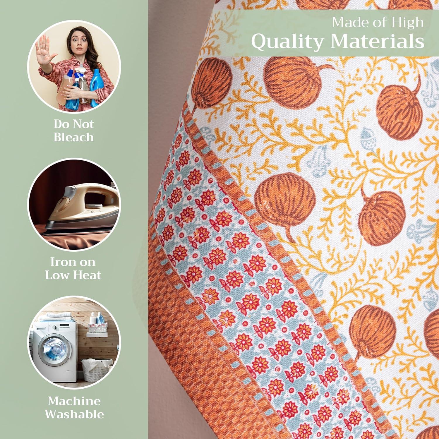 imageMaison d Hermine Kitchen Towels Set of 3 100 Cotton 20quot x 275quot Reusable Cloth Tea Dish Towels Absorbent with Hanging Loop for Kitchen Dining Thanksgiving Christmas Decorations Nila11  Harvest Festival