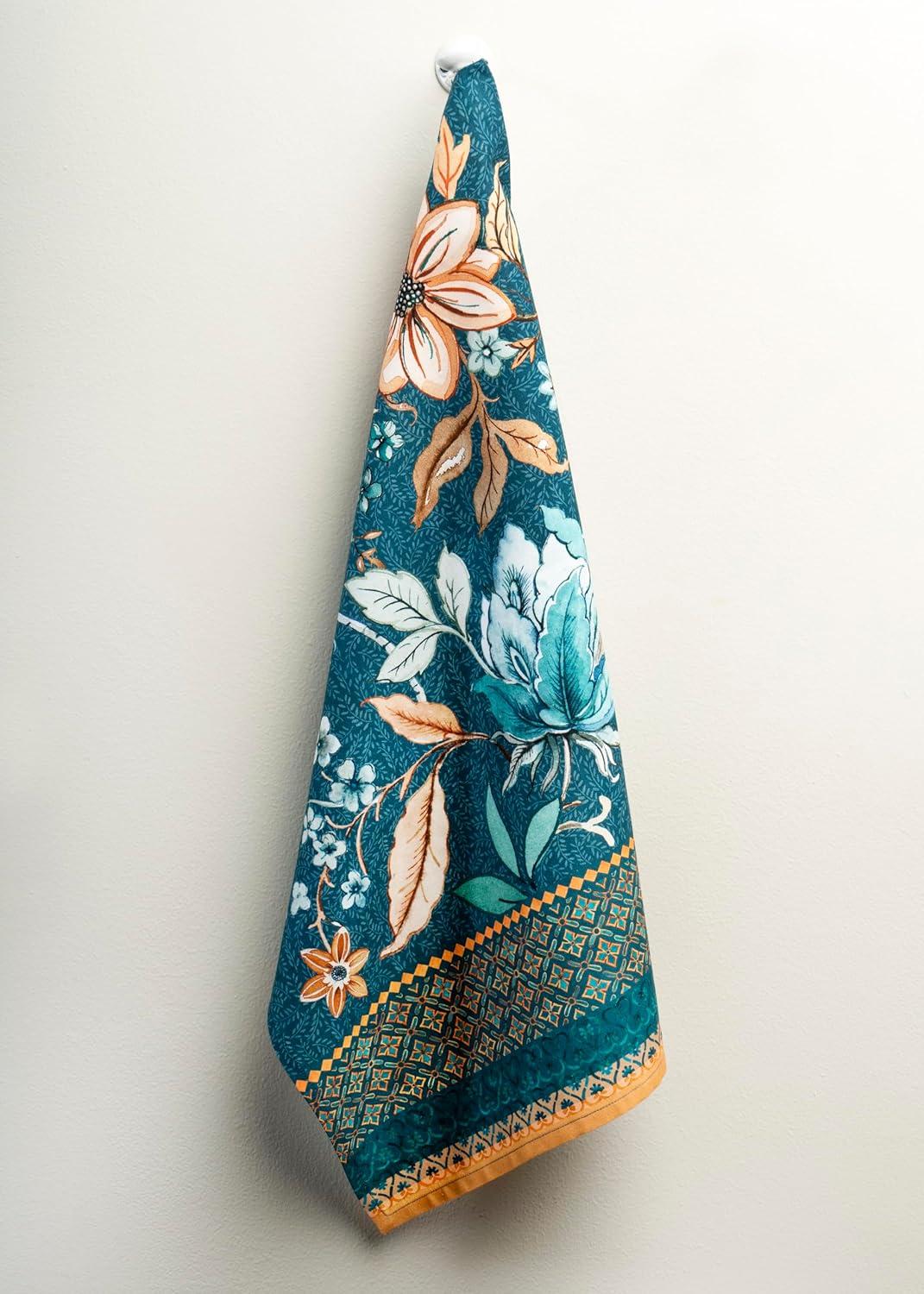 imageMaison d Hermine Kitchen Towels Set of 3 100 Cotton 20quot x 275quot Reusable Cloth Tea Dish Towels Absorbent with Hanging Loop for Kitchen Dining Thanksgiving Christmas Decorations Recolte31  Luxury Loft  Dark Teal