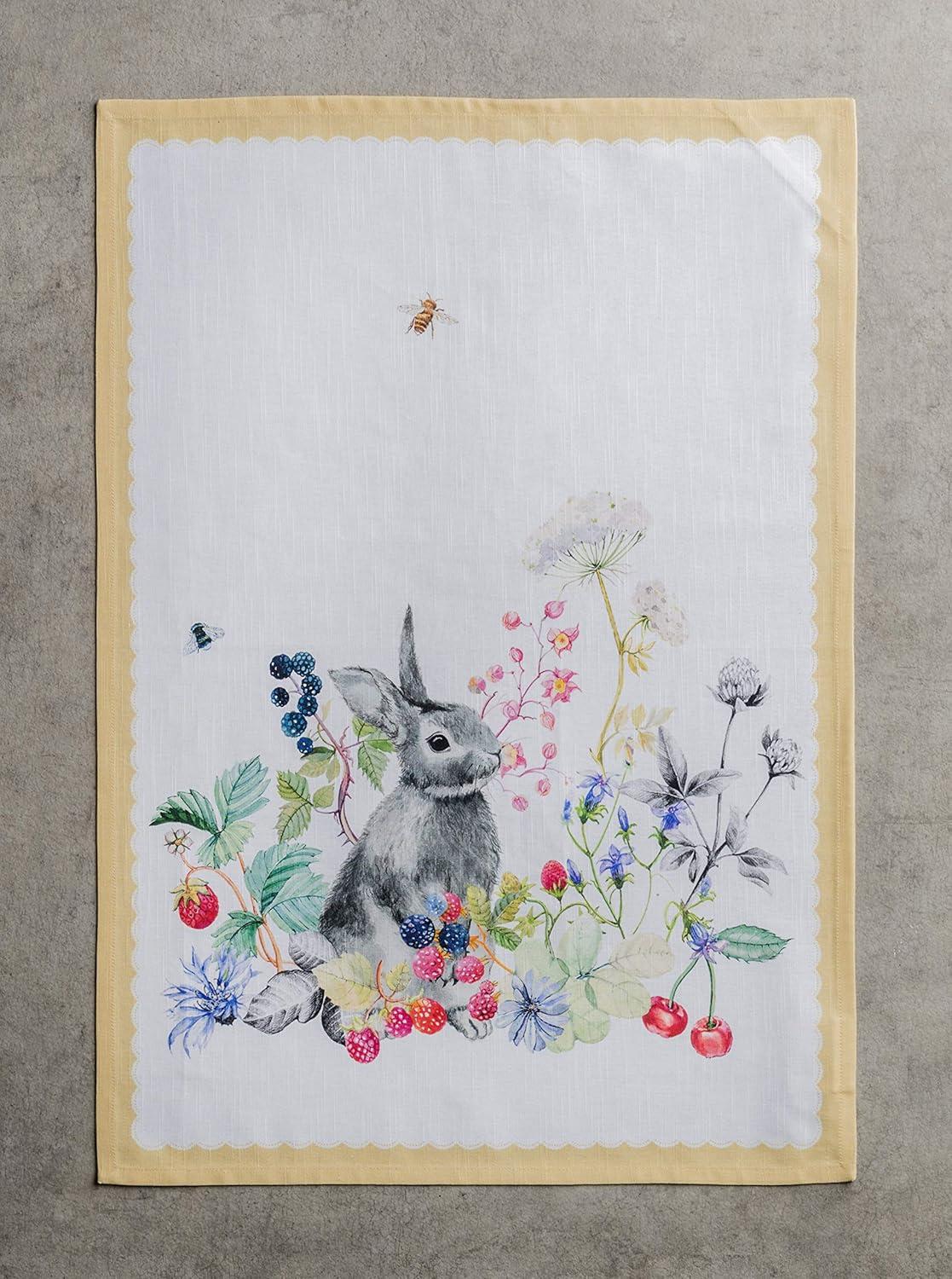 imageMaison d Hermine Kitchen Towels Set of 3 100 Cotton 20quot x 275quot Reusable Cloth Tea Dish Towels Absorbent with Hanging Loop for Kitchen Dining Thanksgiving Christmas Decorations Recolte05  Printemps