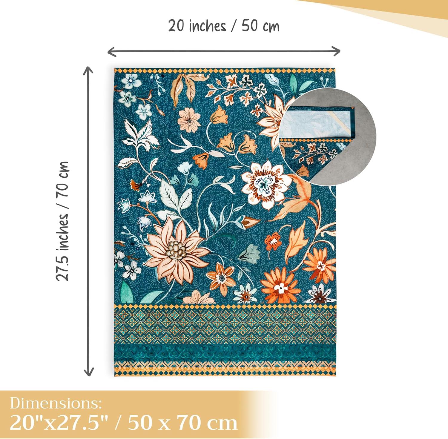 imageMaison d Hermine Kitchen Towels Set of 3 100 Cotton 20quot x 275quot Reusable Cloth Tea Dish Towels Absorbent with Hanging Loop for Kitchen Dining Thanksgiving Christmas Decorations Recolte31  Luxury Loft  Dark Teal