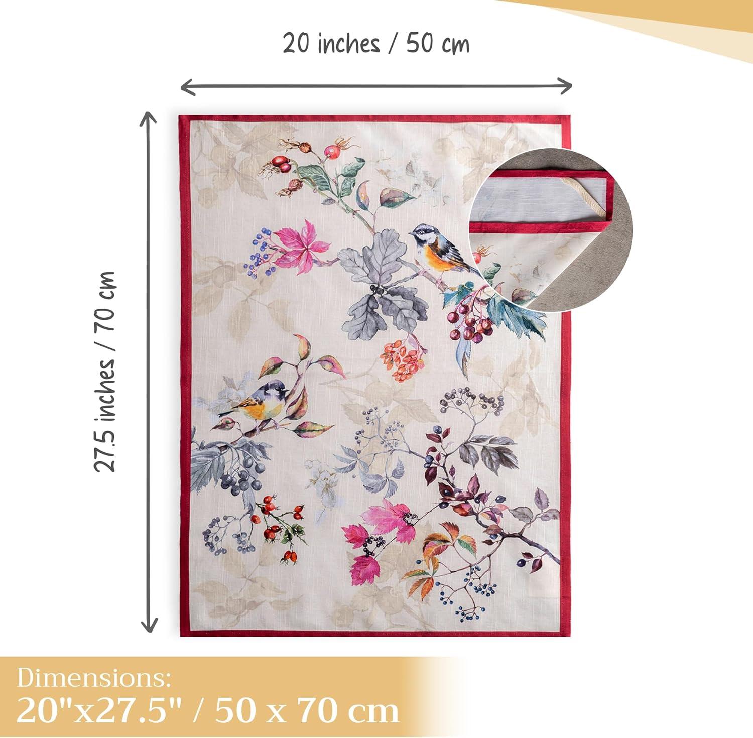 imageMaison d Hermine Kitchen Towels Set of 3 100 Cotton 20quot x 275quot Reusable Cloth Tea Dish Towels Absorbent with Hanging Loop for Kitchen Dining Thanksgiving Christmas Decorations Nila03  Equinoxe  Beige