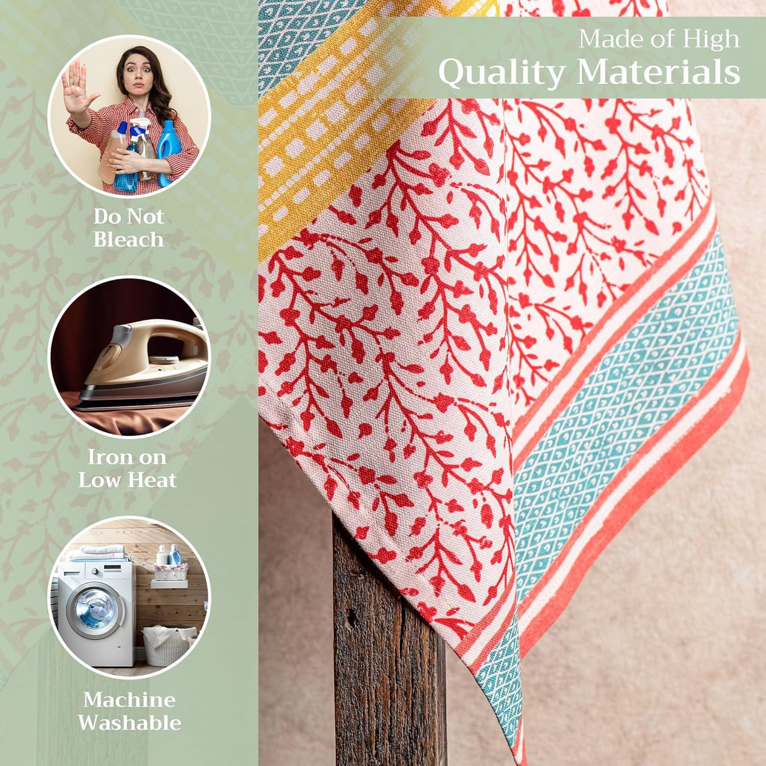 imageMaison d Hermine Kitchen Towels Set of 3 100 Cotton 20quot x 275quot Reusable Cloth Tea Dish Towels Absorbent with Hanging Loop for Kitchen Dining Thanksgiving Christmas Decorations Nila02  Marquise