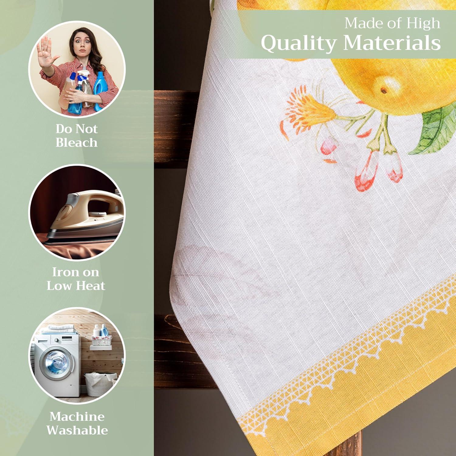 imageMaison d Hermine Kitchen Towels Set of 3 100 Cotton 20quot x 275quot Reusable Cloth Tea Dish Towels Absorbent with Hanging Loop for Kitchen Dining Thanksgiving Christmas Decorations Nila05  Limoncello