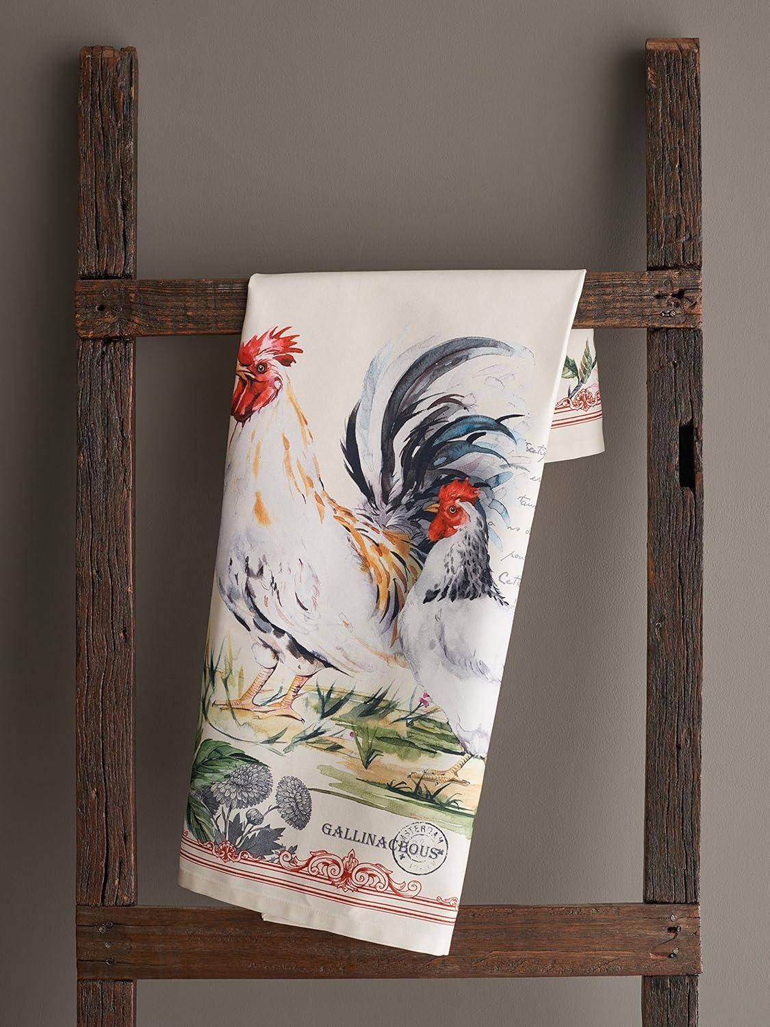 imageMaison d Hermine Kitchen Towels Set of 3 100 Cotton 20quot x 275quot Reusable Cloth Tea Dish Towels Absorbent with Hanging Loop for Kitchen Dining Thanksgiving Christmas Decorations Nila06  Campagne  Basse Cour