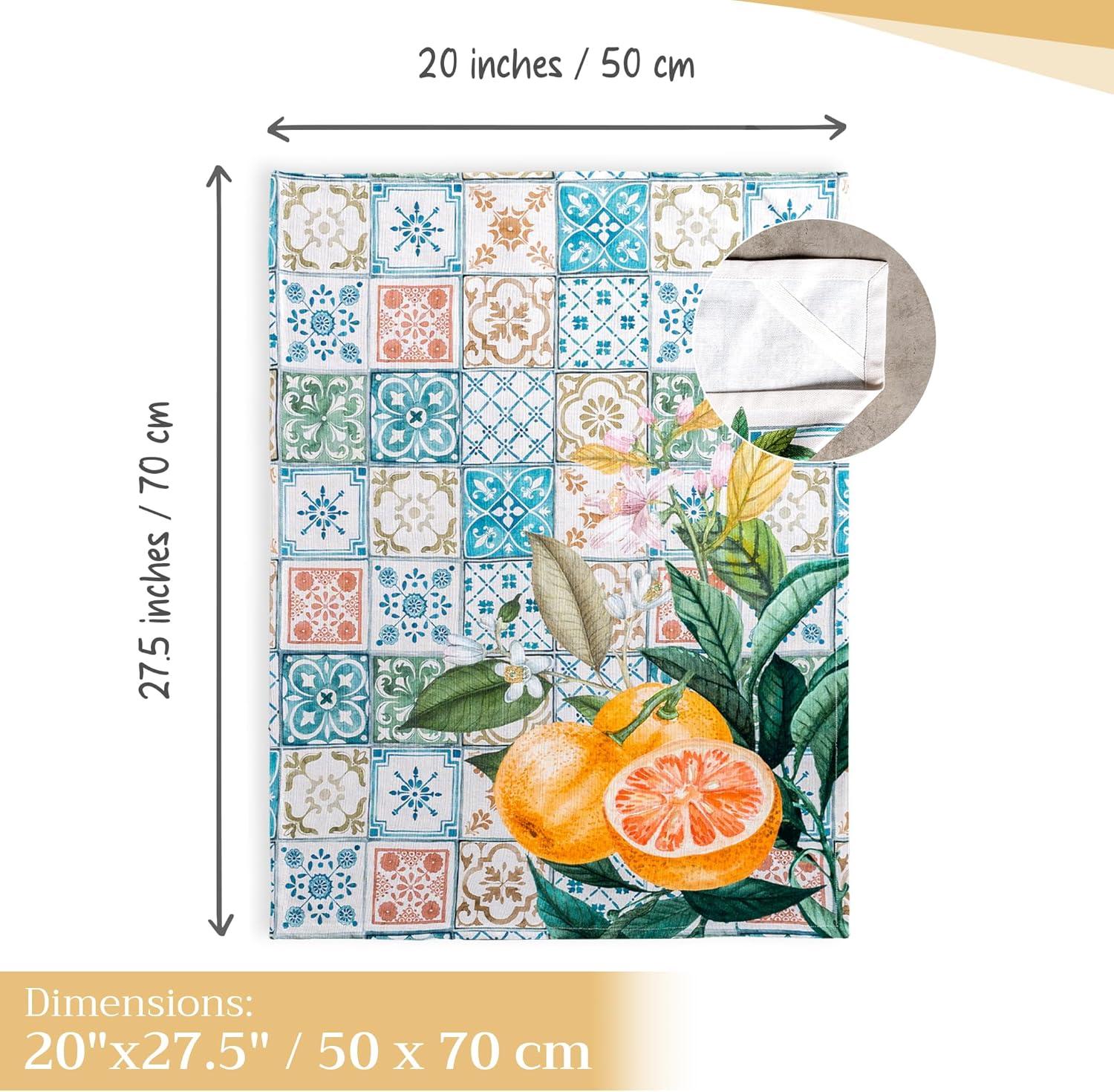 imageMaison d Hermine Kitchen Towels Set of 3 100 Cotton 20quot x 275quot Reusable Cloth Tea Dish Towels Absorbent with Hanging Loop for Kitchen Dining Thanksgiving Christmas Decorations Nila22  Agrume