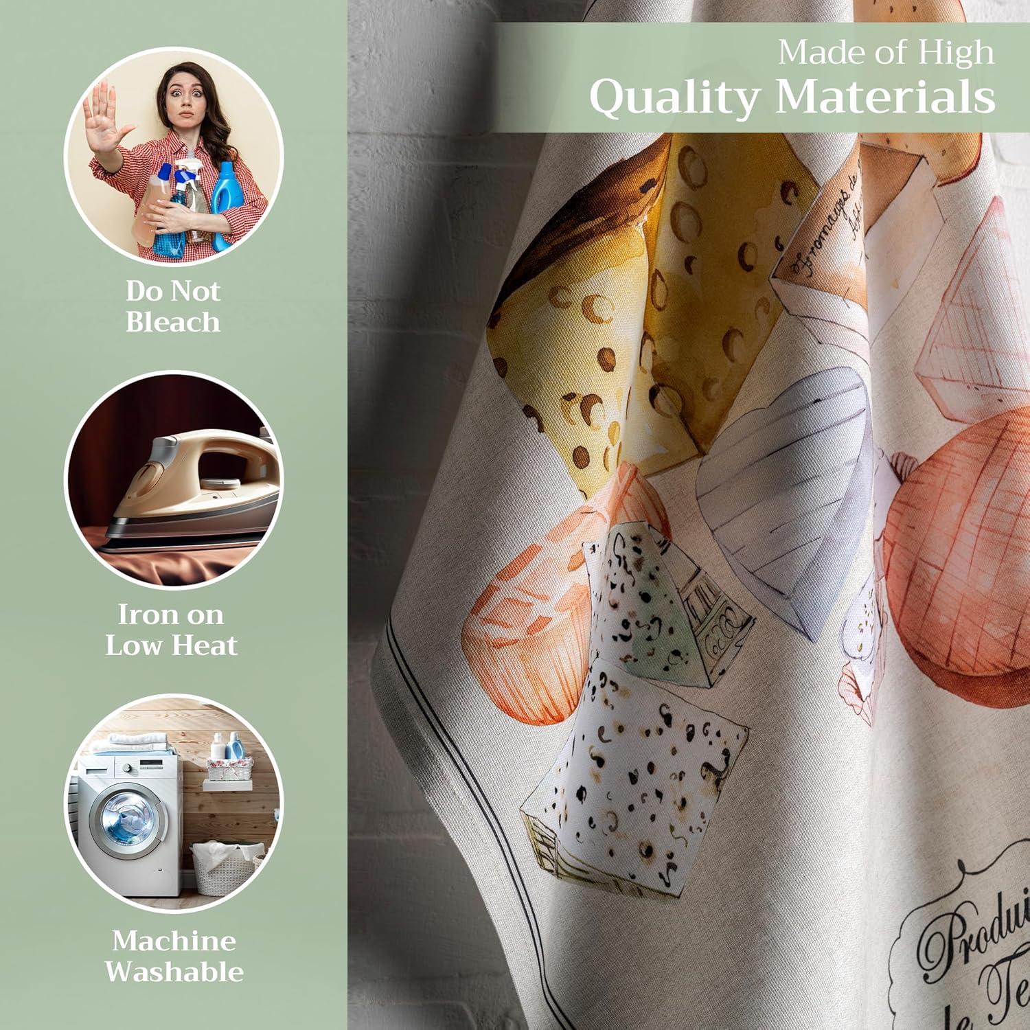 imageMaison d Hermine Kitchen Towels Set of 3 100 Cotton 20quot x 275quot Reusable Cloth Tea Dish Towels Absorbent with Hanging Loop for Kitchen Dining Thanksgiving Christmas Decorations Recolte26  Terroir