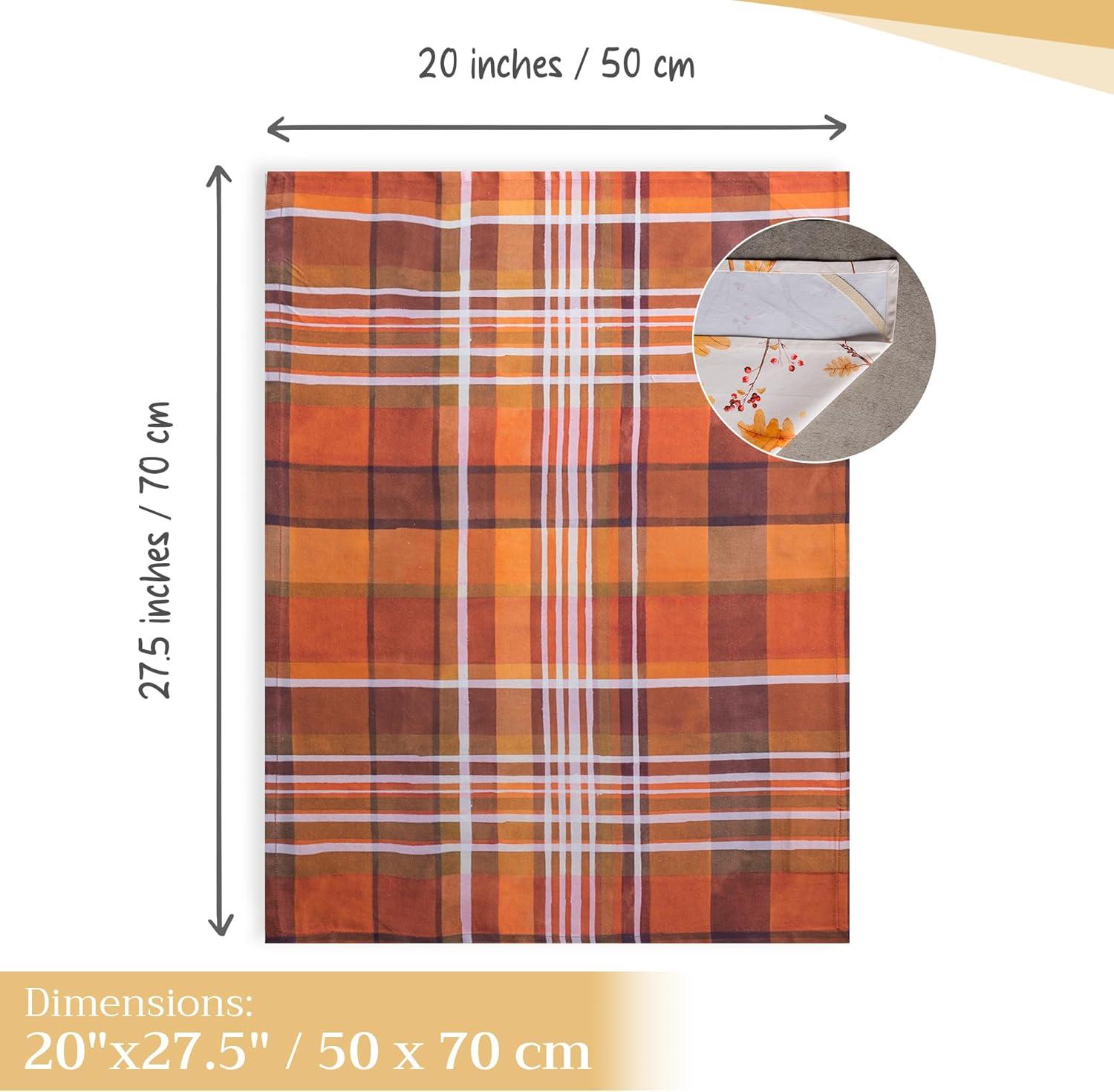 imageMaison d Hermine Kitchen Towels Set of 3 100 Cotton 20quot x 275quot Reusable Cloth Tea Dish Towels Absorbent with Hanging Loop for Kitchen Dining Thanksgiving Christmas Decorations Recolte16  Oak Leaves