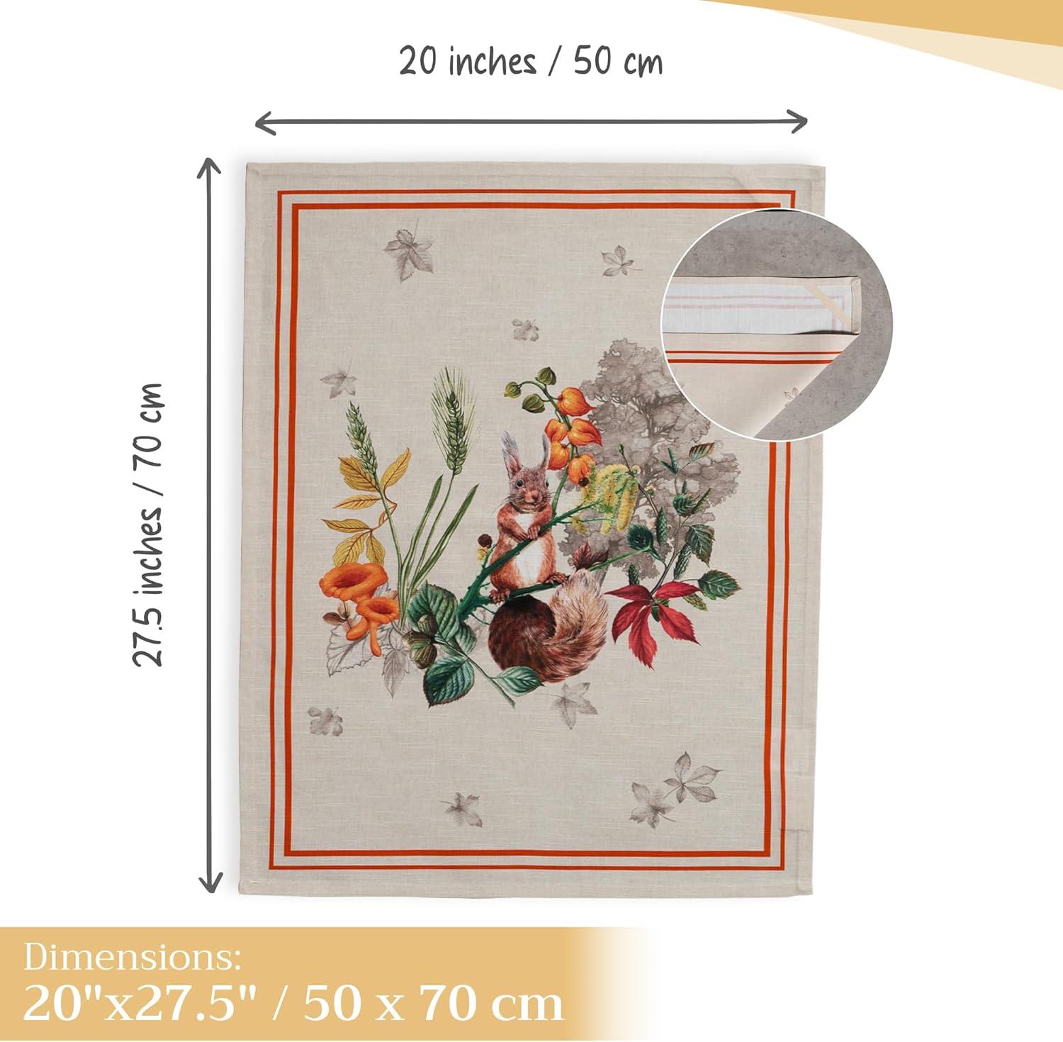 imageMaison d Hermine Kitchen Towels Set of 3 100 Cotton 20quot x 275quot Reusable Cloth Tea Dish Towels Absorbent with Hanging Loop for Kitchen Dining Thanksgiving Christmas Decorations Recolte12  Recolte