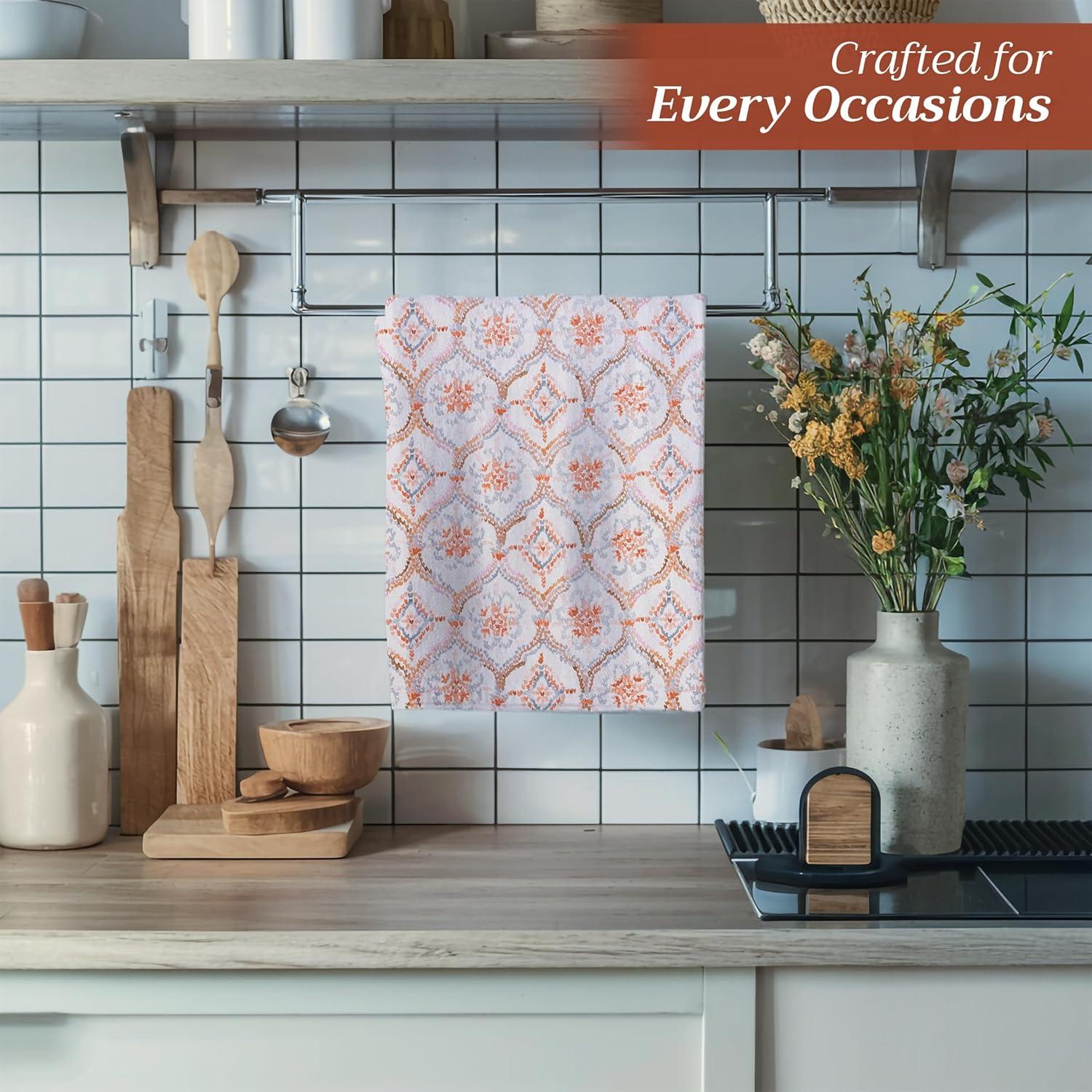 imageMaison d Hermine Kitchen Towels Set of 3 100 Cotton 20quot x 275quot Reusable Cloth Tea Dish Towels Absorbent with Hanging Loop for Kitchen Dining Thanksgiving Christmas Decorations Nila18  Fair Isle