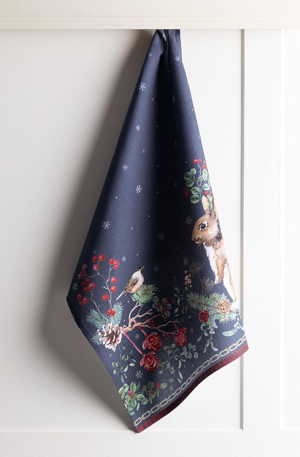 imageMaison d Hermine Kitchen Towels Set of 3 100 Cotton 20quot x 275quot Reusable Cloth Tea Dish Towels Absorbent with Hanging Loop for Kitchen Dining Thanksgiving Christmas Decorations Recolte04  Christmas Joy