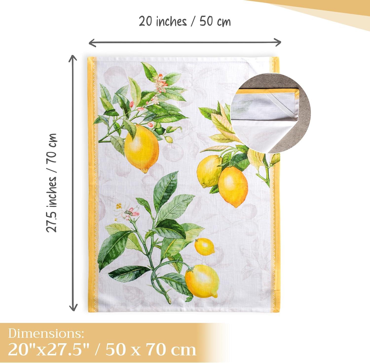 imageMaison d Hermine Kitchen Towels Set of 3 100 Cotton 20quot x 275quot Reusable Cloth Tea Dish Towels Absorbent with Hanging Loop for Kitchen Dining Thanksgiving Christmas Decorations Nila05  Limoncello