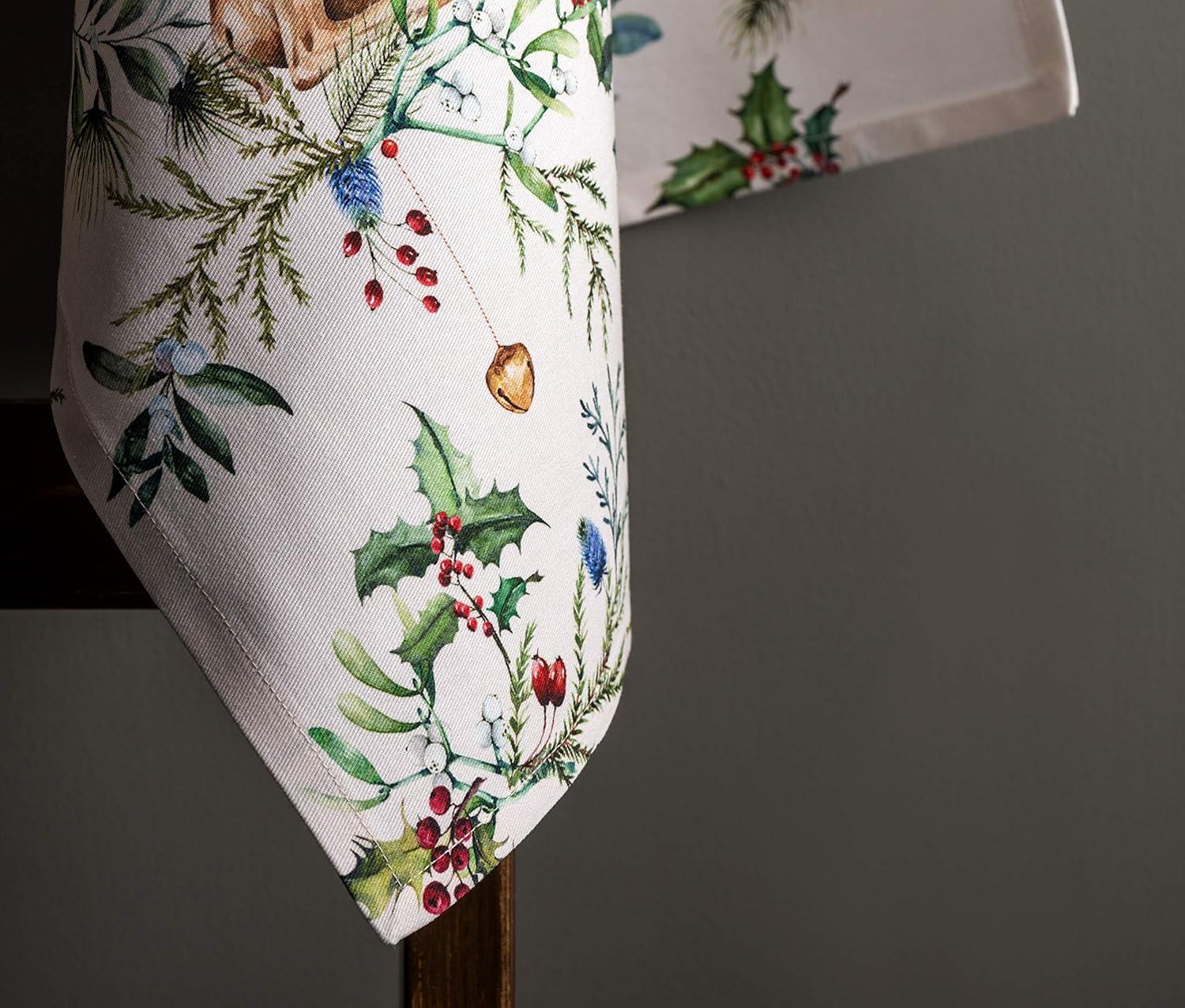 imageMaison d Hermine Kitchen Towels Set of 3 100 Cotton 20quot x 275quot Reusable Cloth Tea Dish Towels Absorbent with Hanging Loop for Kitchen Dining Thanksgiving Christmas Decorations Nila06  Holly Time