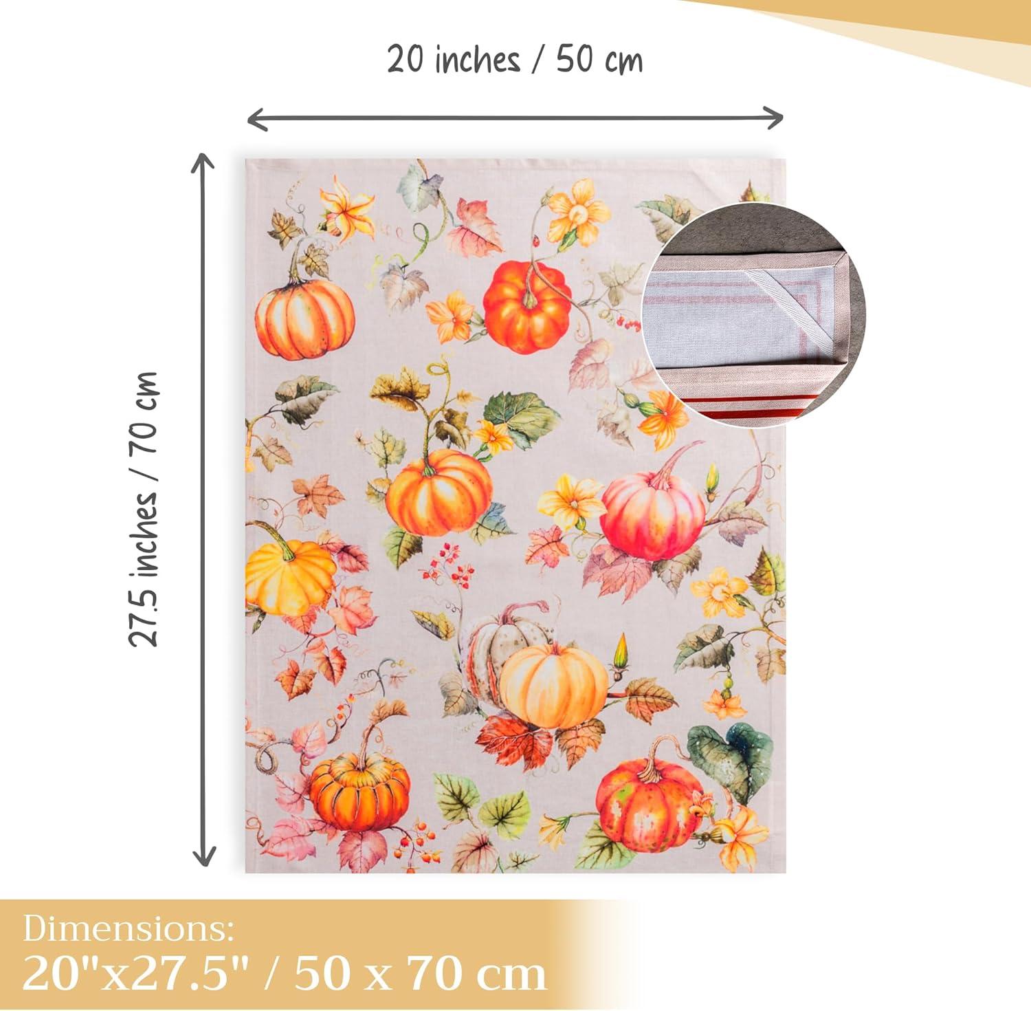 imageMaison d Hermine Kitchen Towels Set of 3 100 Cotton 20quot x 275quot Reusable Cloth Tea Dish Towels Absorbent with Hanging Loop for Kitchen Dining Thanksgiving Christmas Decorations Nila21  Potiron