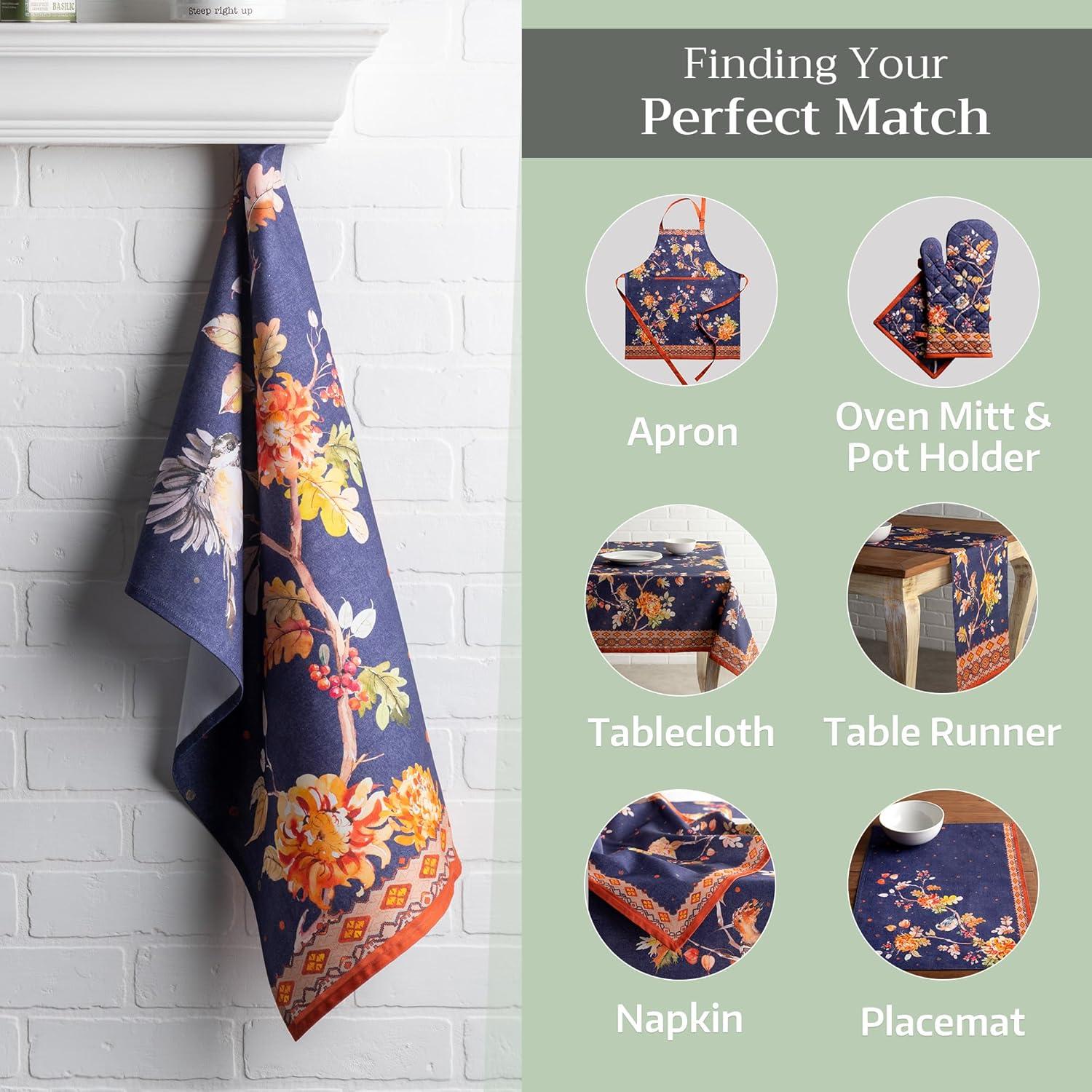 imageMaison d Hermine Kitchen Towels Set of 3 100 Cotton 20quot x 275quot Reusable Cloth Tea Dish Towels Absorbent with Hanging Loop for Kitchen Dining Thanksgiving Christmas Decorations Nila04  Kelim  Infinity