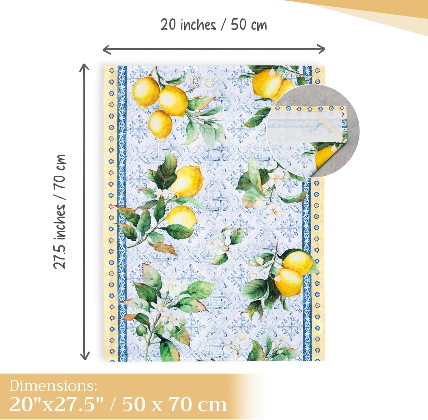 imageMaison d Hermine Kitchen Towels Set of 3 100 Cotton 20quot x 275quot Reusable Cloth Tea Dish Towels Absorbent with Hanging Loop for Kitchen Dining Thanksgiving Christmas Decorations Recolte22  Citrus
