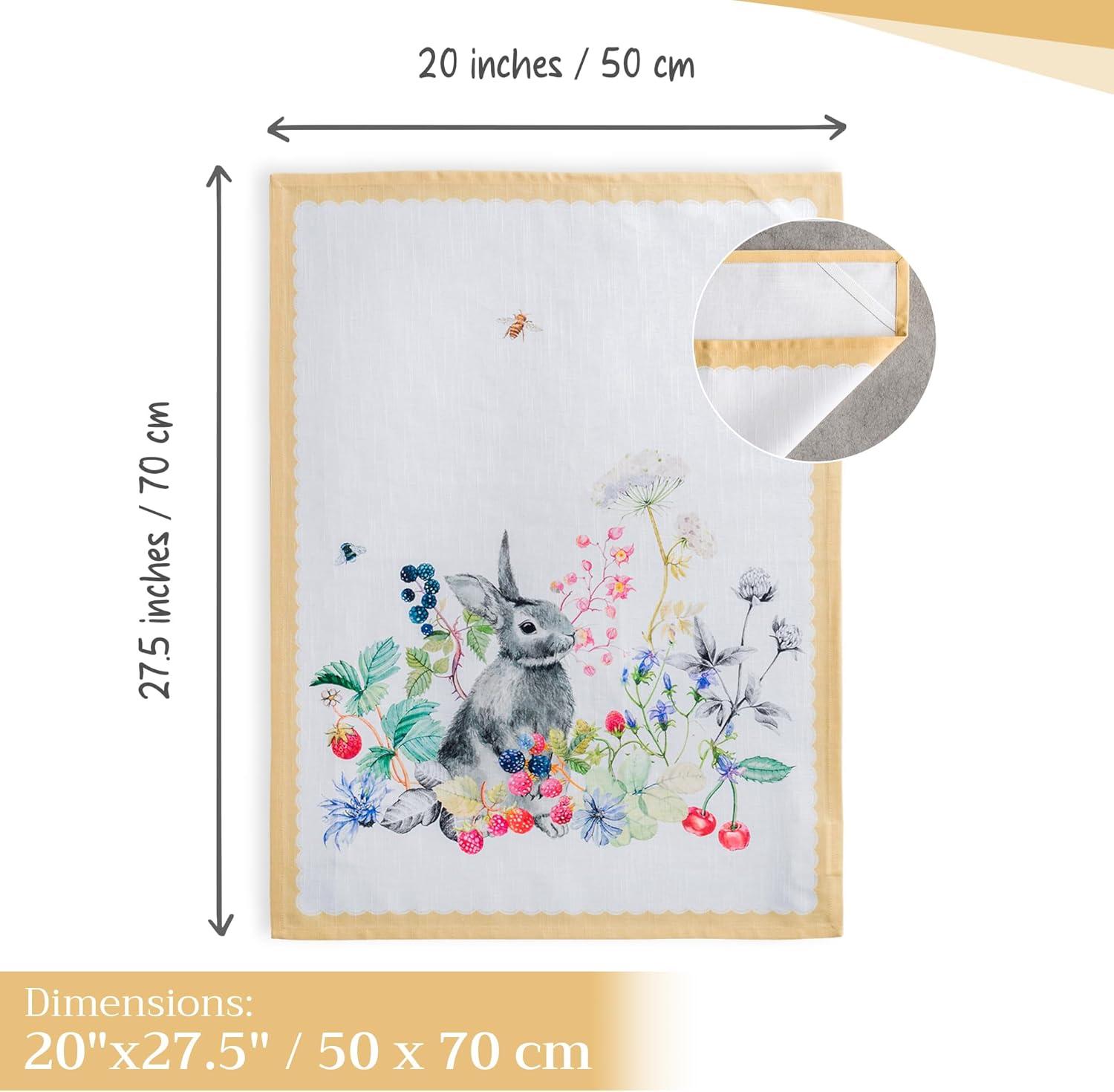 imageMaison d Hermine Kitchen Towels Set of 3 100 Cotton 20quot x 275quot Reusable Cloth Tea Dish Towels Absorbent with Hanging Loop for Kitchen Dining Thanksgiving Christmas Decorations Recolte05  Printemps