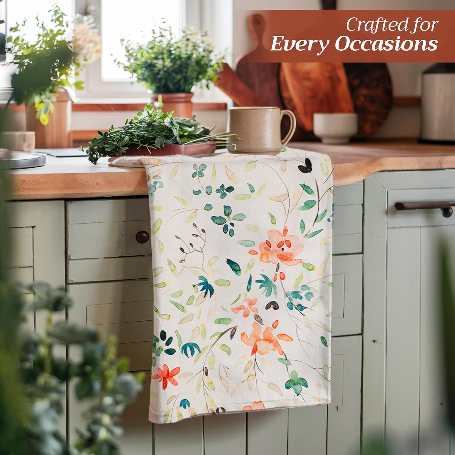 imageMaison d Hermine Kitchen Towels Set of 3 100 Cotton 20quot x 275quot Reusable Cloth Tea Dish Towels Absorbent with Hanging Loop for Kitchen Dining Thanksgiving Christmas Decorations Nila10  Colmar