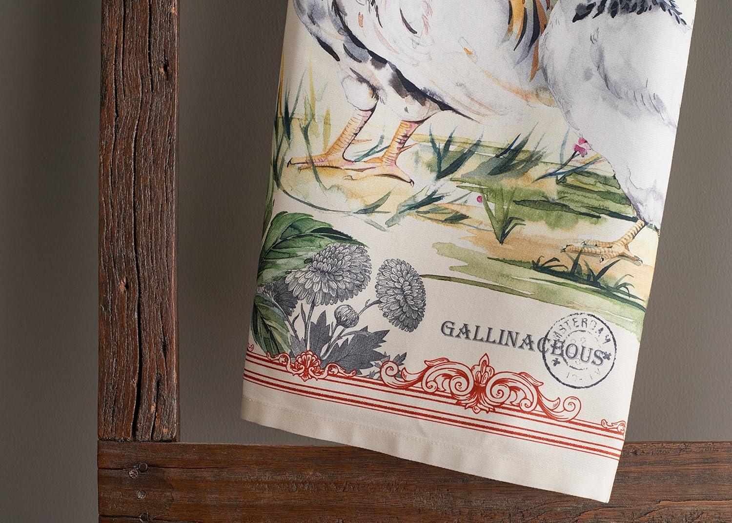 imageMaison d Hermine Kitchen Towels Set of 3 100 Cotton 20quot x 275quot Reusable Cloth Tea Dish Towels Absorbent with Hanging Loop for Kitchen Dining Thanksgiving Christmas Decorations Nila06  Campagne  Basse Cour