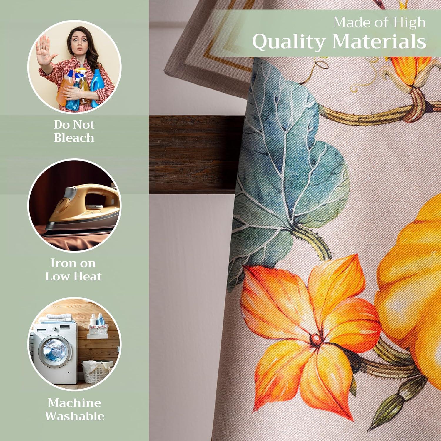 imageMaison d Hermine Kitchen Towels Set of 3 100 Cotton 20quot x 275quot Reusable Cloth Tea Dish Towels Absorbent with Hanging Loop for Kitchen Dining Thanksgiving Christmas Decorations Nila21  Potiron