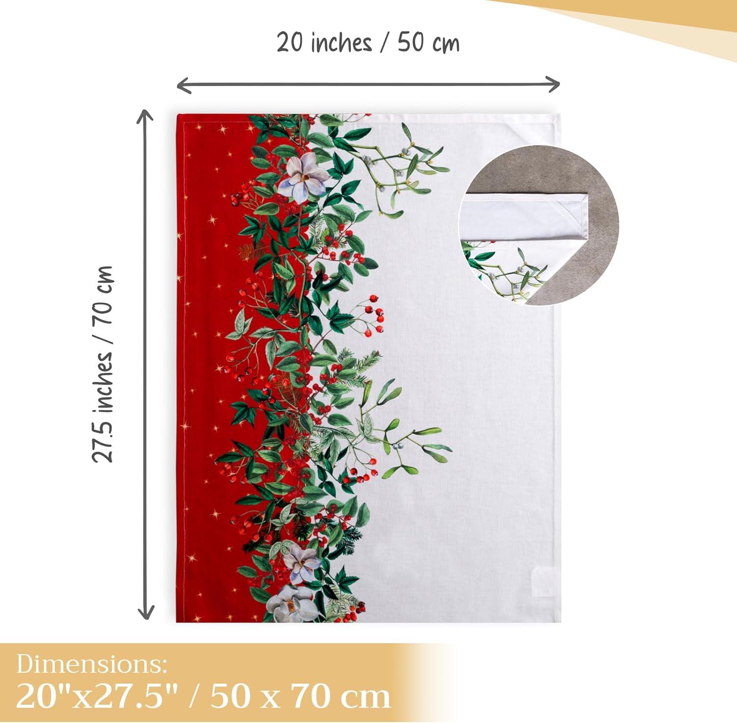 imageMaison d Hermine Kitchen Towels Set of 3 100 Cotton 20quot x 275quot Reusable Cloth Tea Dish Towels Absorbent with Hanging Loop for Kitchen Dining Thanksgiving Christmas Decorations Recolte19  Noel