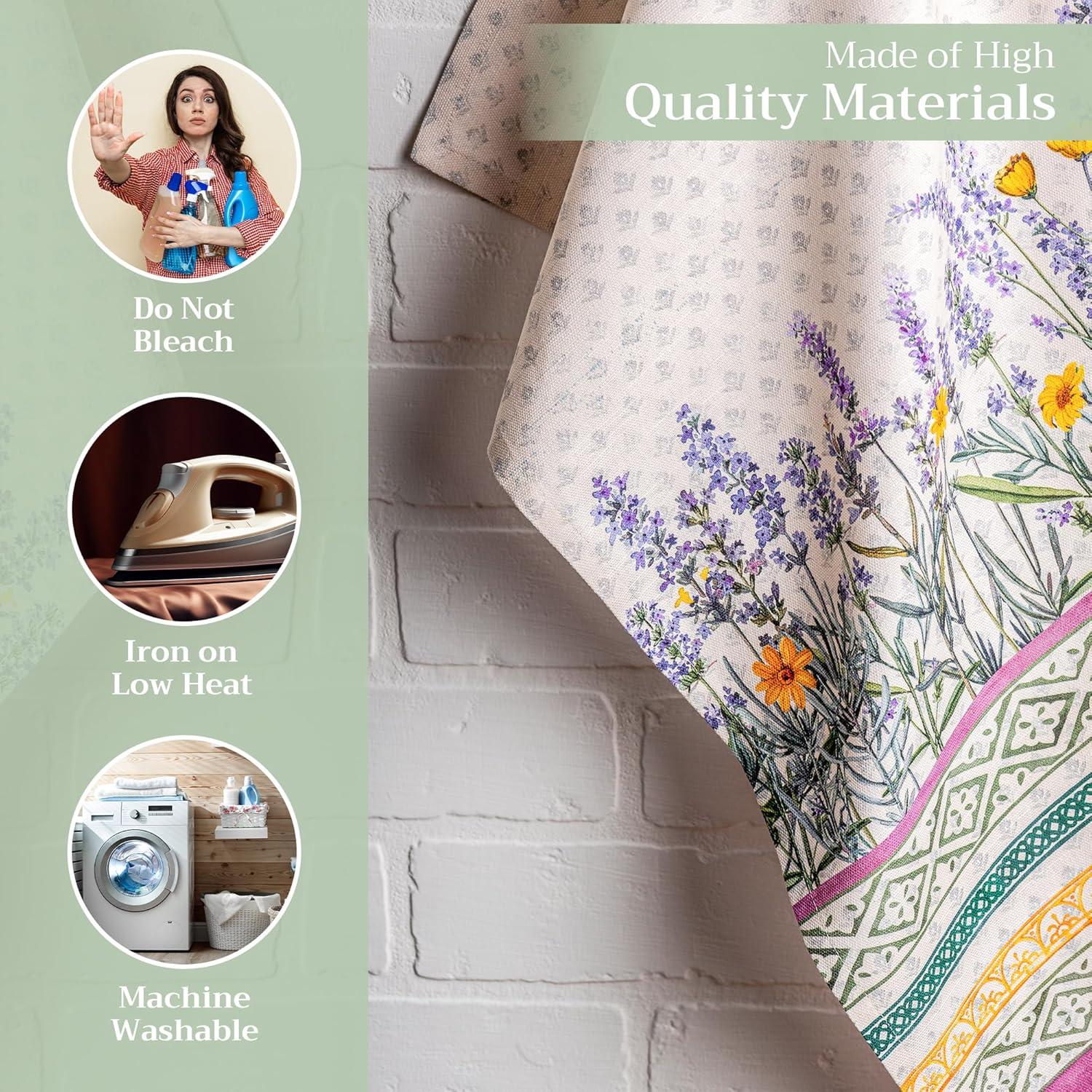 imageMaison d Hermine Kitchen Towels Set of 3 100 Cotton 20quot x 275quot Reusable Cloth Tea Dish Towels Absorbent with Hanging Loop for Kitchen Dining Thanksgiving Christmas Decorations Nila28  Fanny Lavender