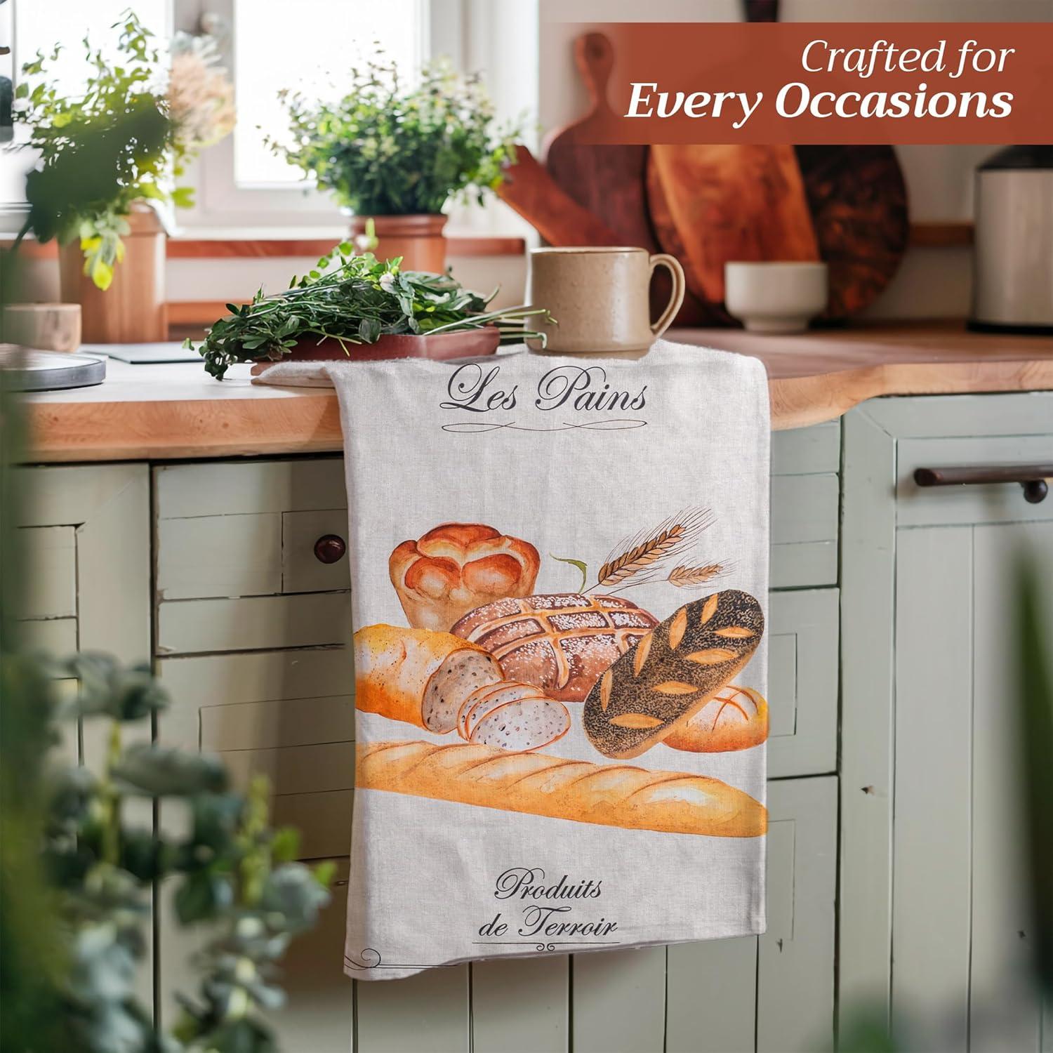 imageMaison d Hermine Kitchen Towels Set of 3 100 Cotton 20quot x 275quot Reusable Cloth Tea Dish Towels Absorbent with Hanging Loop for Kitchen Dining Thanksgiving Christmas Decorations Recolte26  Terroir