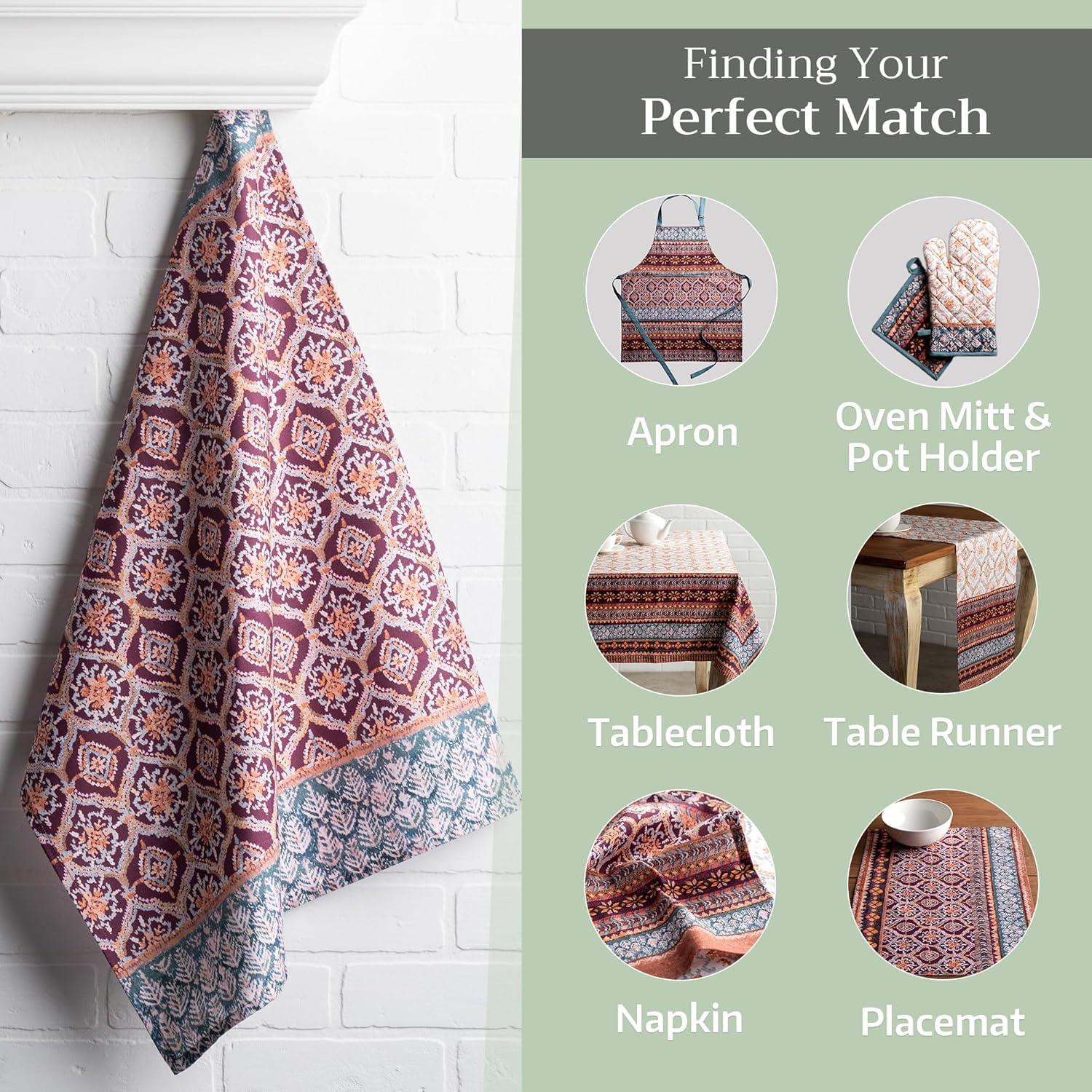 imageMaison d Hermine Kitchen Towels Set of 3 100 Cotton 20quot x 275quot Reusable Cloth Tea Dish Towels Absorbent with Hanging Loop for Kitchen Dining Thanksgiving Christmas Decorations Nila18  Fair Isle