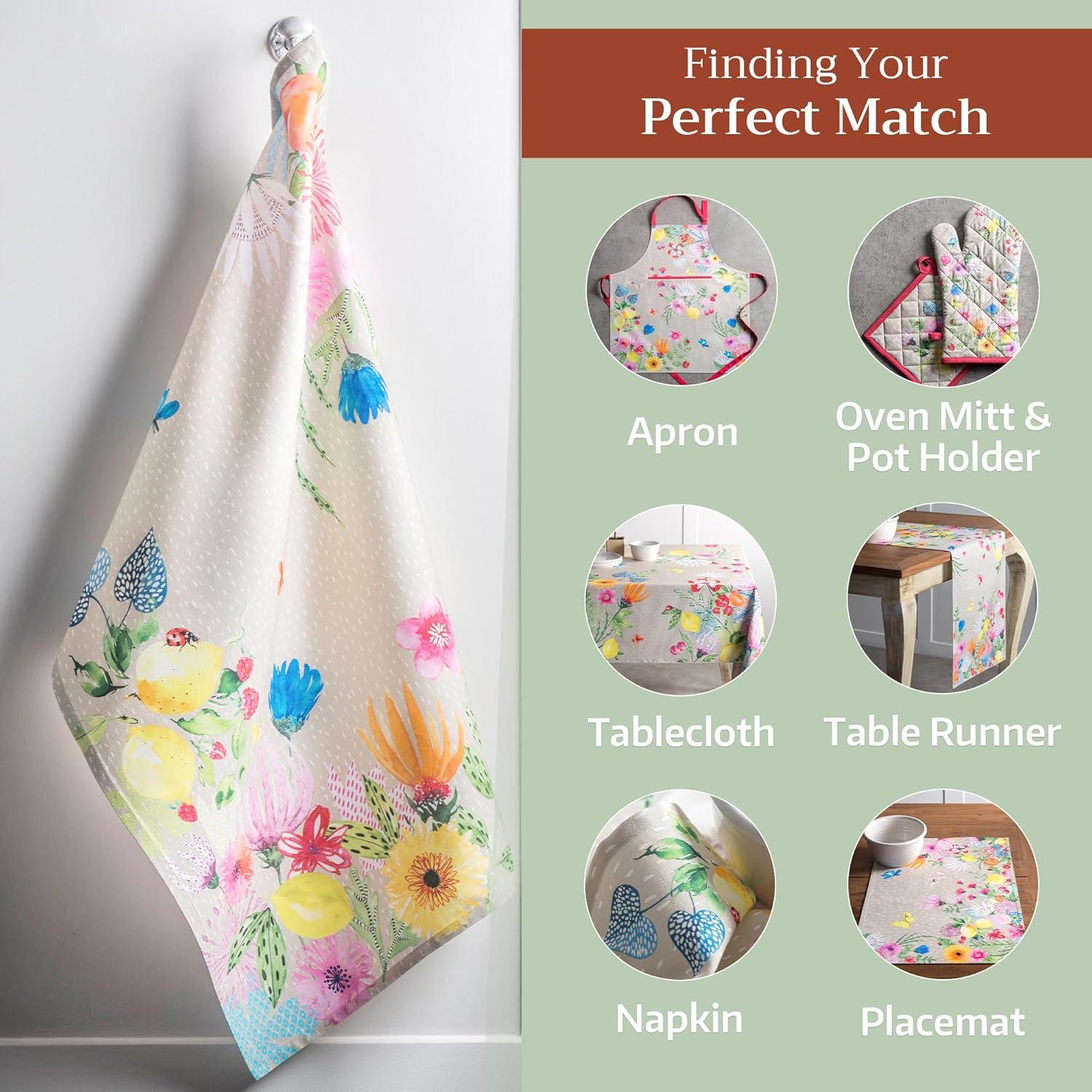 imageMaison d Hermine Kitchen Towels Set of 3 100 Cotton 20quot x 275quot Reusable Cloth Tea Dish Towels Absorbent with Hanging Loop for Kitchen Dining Thanksgiving Christmas Decorations Recolte17  Jardin Dete  Fog