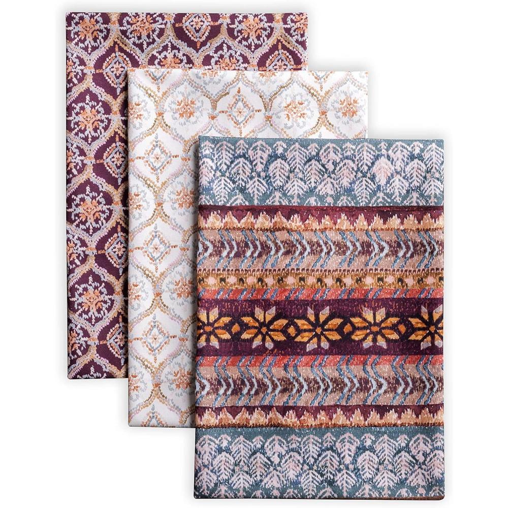 imageMaison d Hermine Kitchen Towels Set of 3 100 Cotton 20quot x 275quot Reusable Cloth Tea Dish Towels Absorbent with Hanging Loop for Kitchen Dining Thanksgiving Christmas Decorations Nila18  Fair Isle