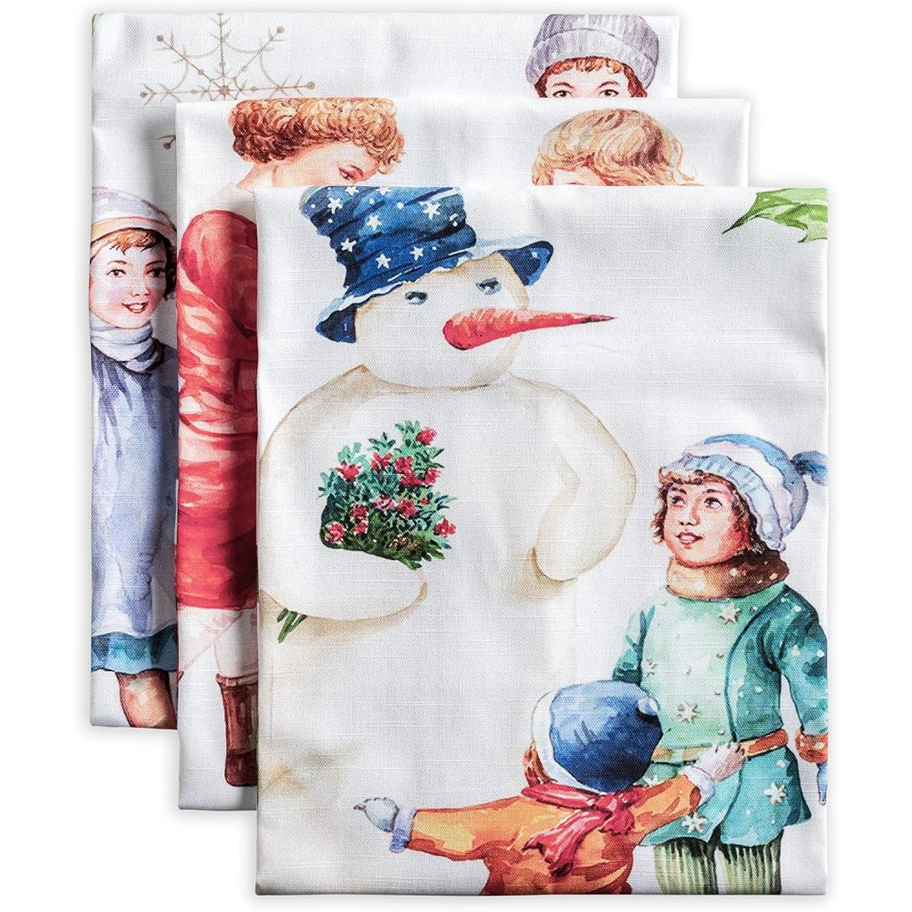 imageMaison d Hermine Kitchen Towels Set of 3 100 Cotton 20quot x 275quot Reusable Cloth Tea Dish Towels Absorbent with Hanging Loop for Kitchen Dining Thanksgiving Christmas Decorations Recolte09  Chromo