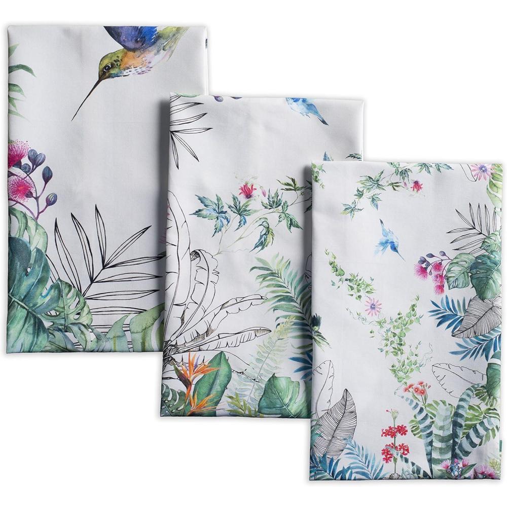 imageMaison d Hermine Kitchen Towels Set of 3 100 Cotton 20quot x 275quot Reusable Cloth Tea Dish Towels Absorbent with Hanging Loop for Kitchen Dining Thanksgiving Christmas Decorations Nila27  Tropiques