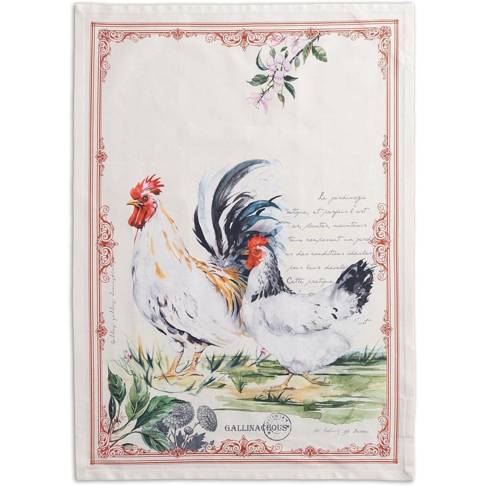 imageMaison d Hermine Kitchen Towels Set of 3 100 Cotton 20quot x 275quot Reusable Cloth Tea Dish Towels Absorbent with Hanging Loop for Kitchen Dining Thanksgiving Christmas Decorations Nila06  Campagne  Basse Cour