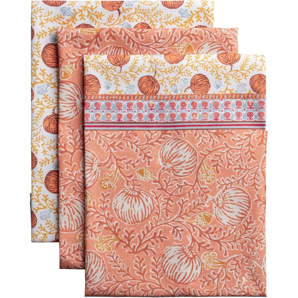 imageMaison d Hermine Kitchen Towels Set of 3 100 Cotton 20quot x 275quot Reusable Cloth Tea Dish Towels Absorbent with Hanging Loop for Kitchen Dining Thanksgiving Christmas Decorations Nila11  Harvest Festival