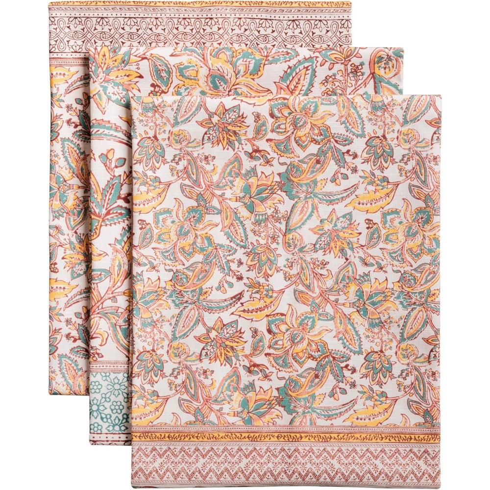 imageMaison d Hermine Kitchen Towels Set of 3 100 Cotton 20quot x 275quot Reusable Cloth Tea Dish Towels Absorbent with Hanging Loop for Kitchen Dining Thanksgiving Christmas Decorations Nila12  Nila