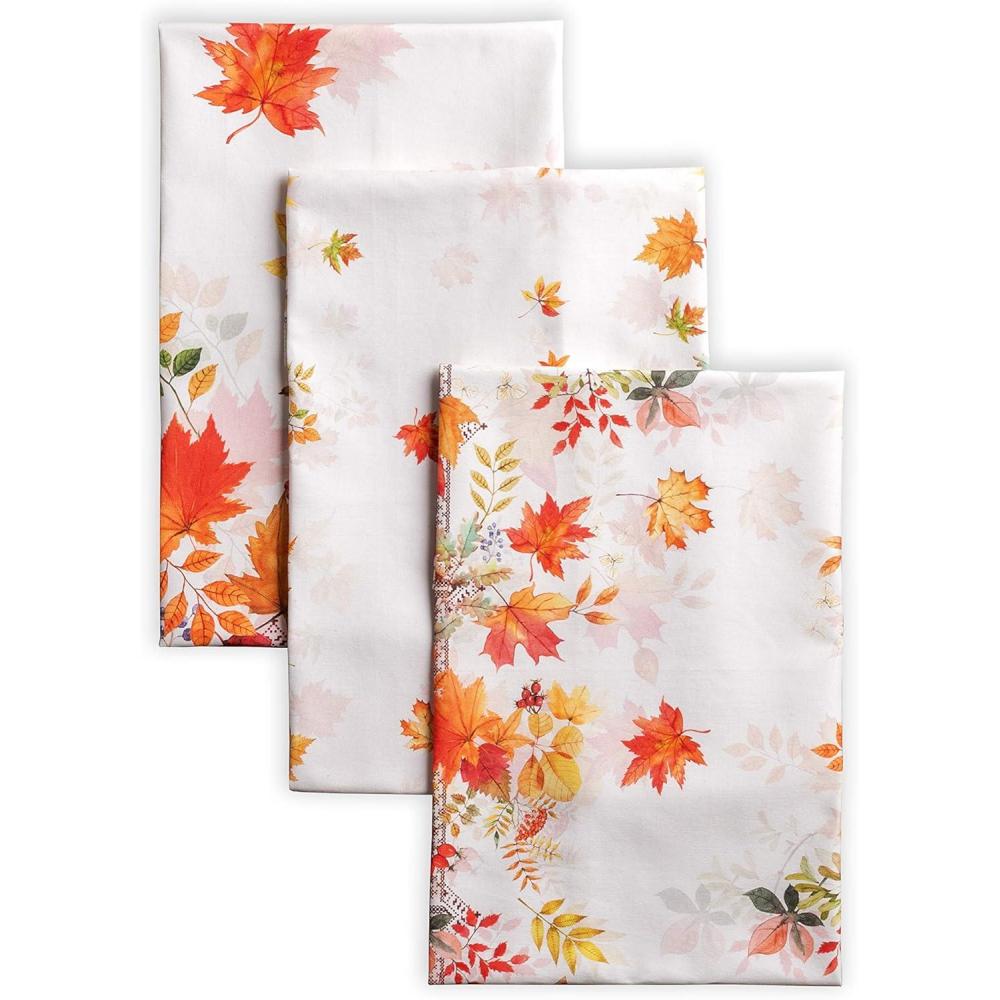 imageMaison d Hermine Kitchen Towels Set of 3 100 Cotton 20quot x 275quot Reusable Cloth Tea Dish Towels Absorbent with Hanging Loop for Kitchen Dining Thanksgiving Christmas Decorations Recolte21  Amarante