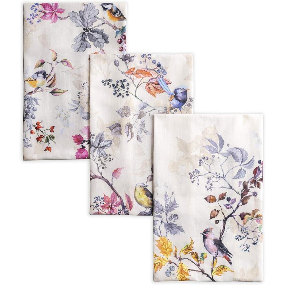 imageMaison d Hermine Kitchen Towels Set of 3 100 Cotton 20quot x 275quot Reusable Cloth Tea Dish Towels Absorbent with Hanging Loop for Kitchen Dining Thanksgiving Christmas Decorations Nila03  Equinoxe  Beige