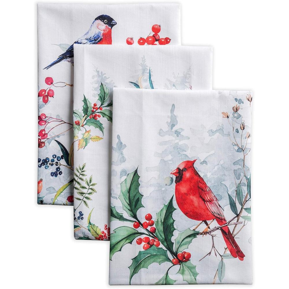 imageMaison d Hermine Kitchen Towels Set of 3 100 Cotton 20quot x 275quot Reusable Cloth Tea Dish Towels Absorbent with Hanging Loop for Kitchen Dining Thanksgiving Christmas Decorations Nila25  Morzine